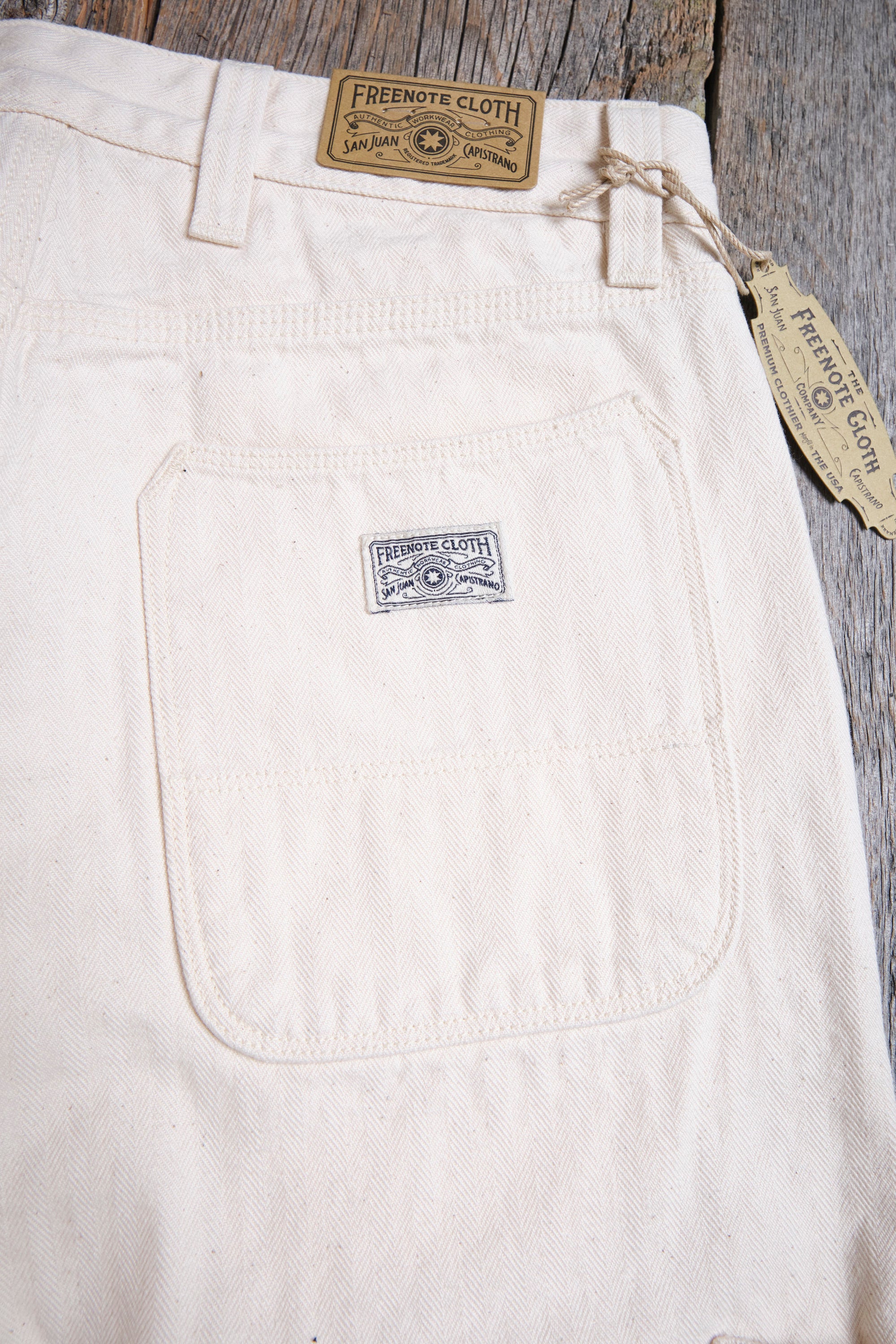 Ortega Pant 13 Ounce Natural Herringbone