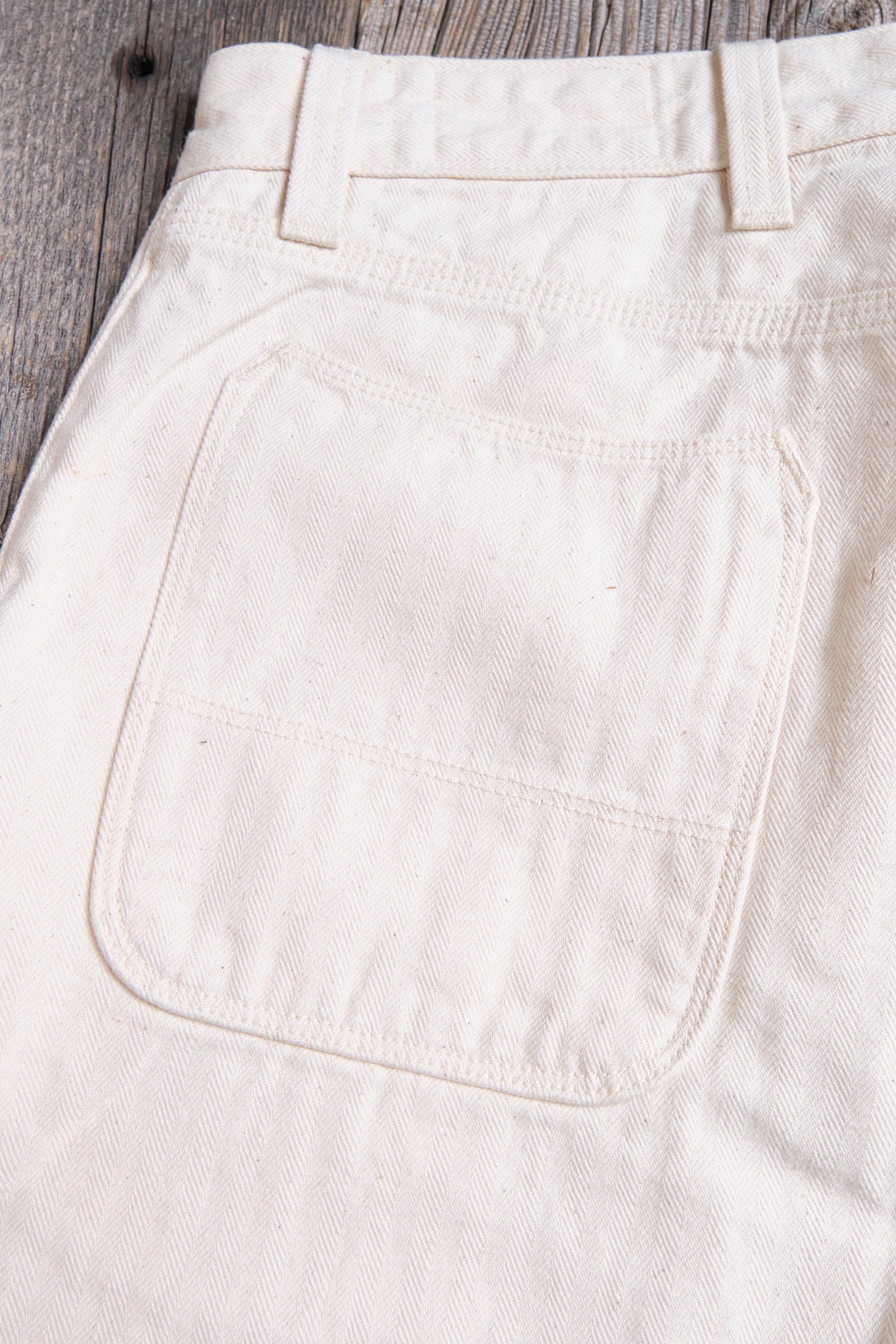 Ortega Pant 13 Ounce Natural Herringbone