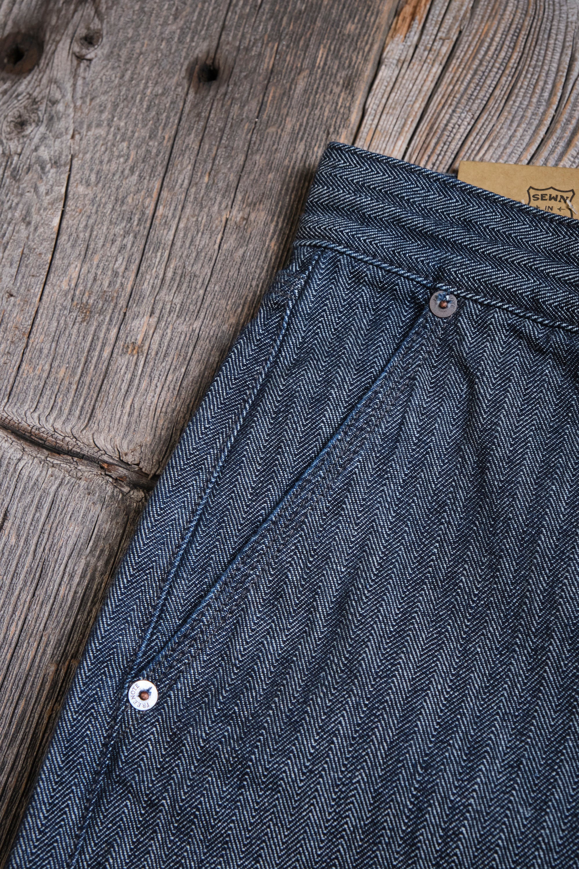 Ortega Pant 13 Ounce Grey Herringbone