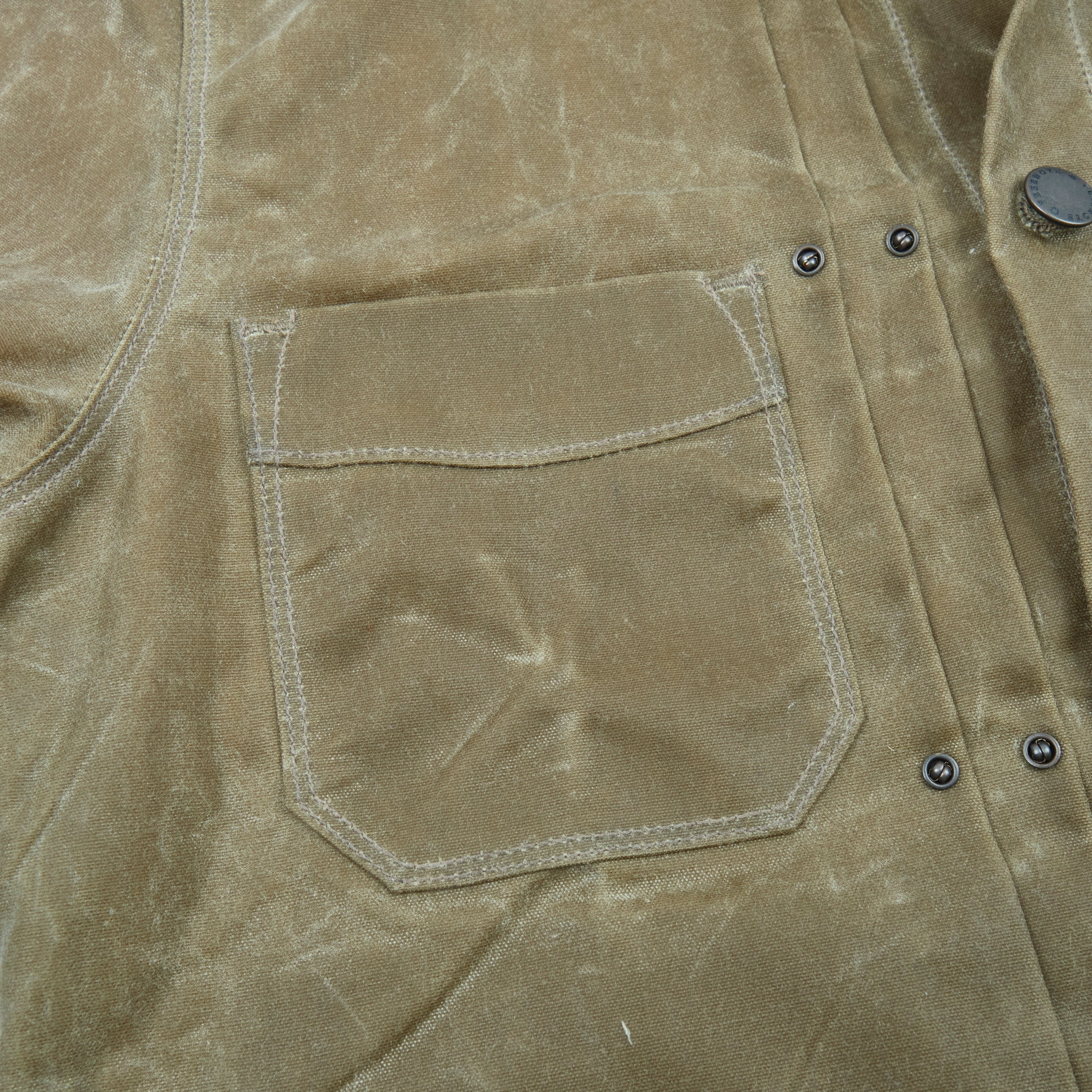 Riders Jacket Waxed Canvas Tobacco Purple Interior