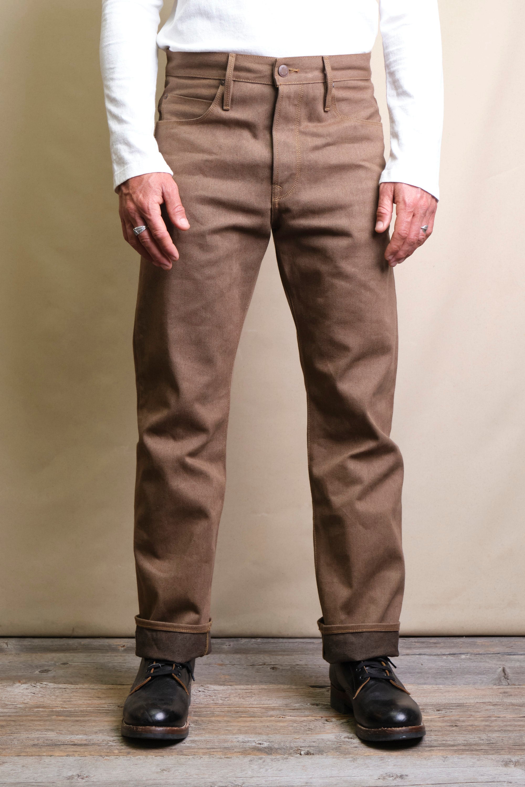 Trabuco Classic Straight <span> 15 Ounce Brown Denim </span>