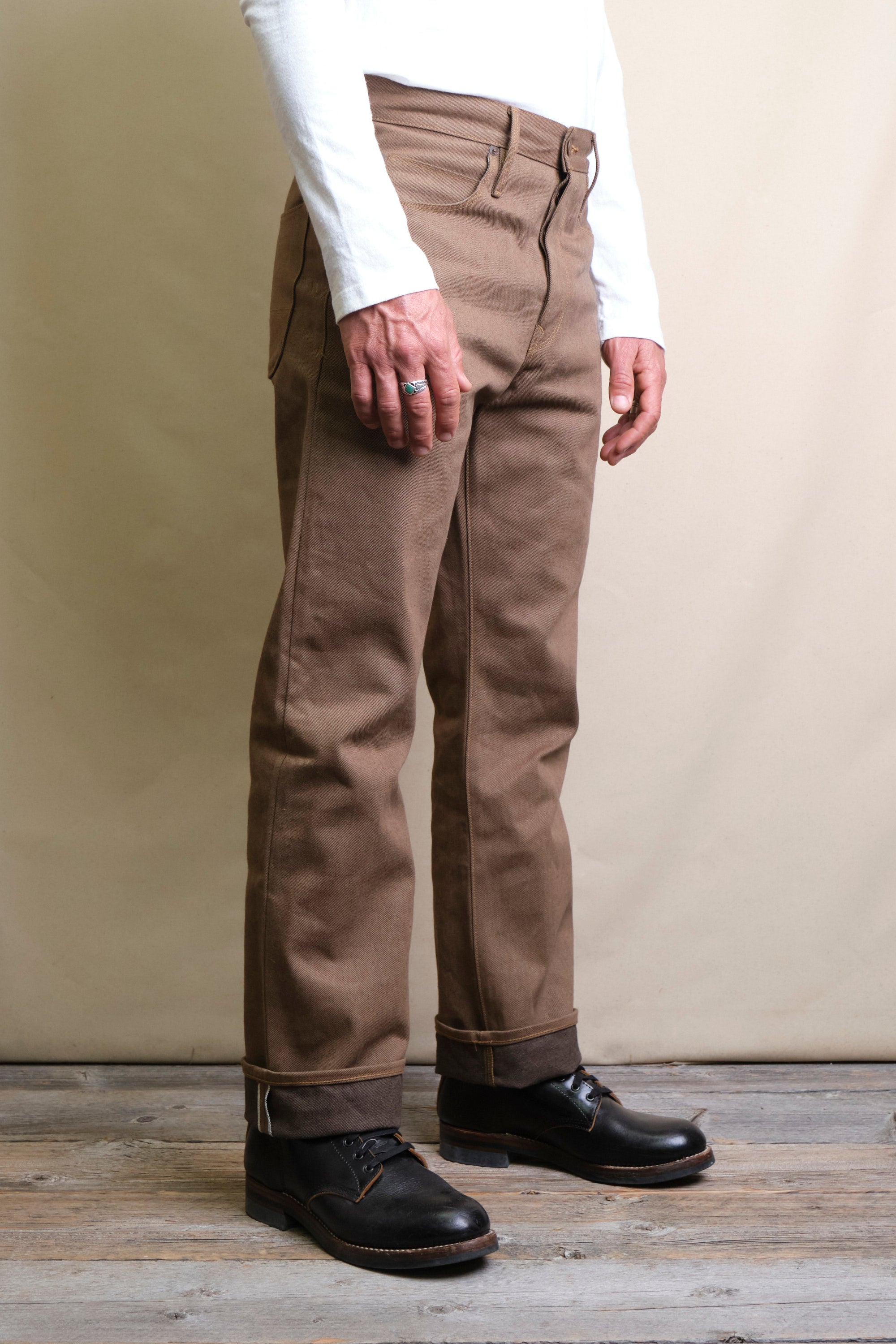 Trabuco Classic Straight <span> 15 Ounce Brown Denim </span>