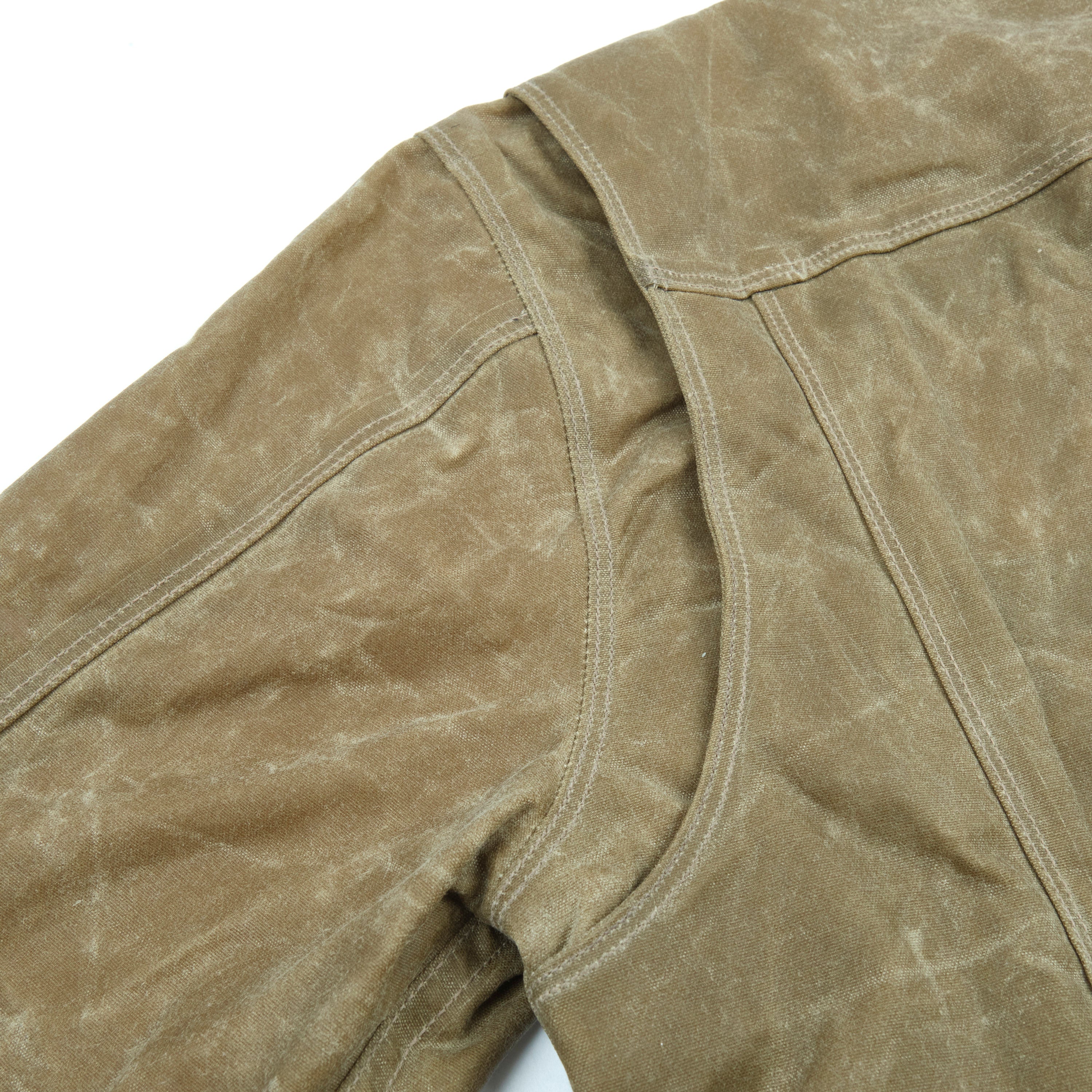 Riders Jacket Waxed Canvas Tobacco Purple Interior