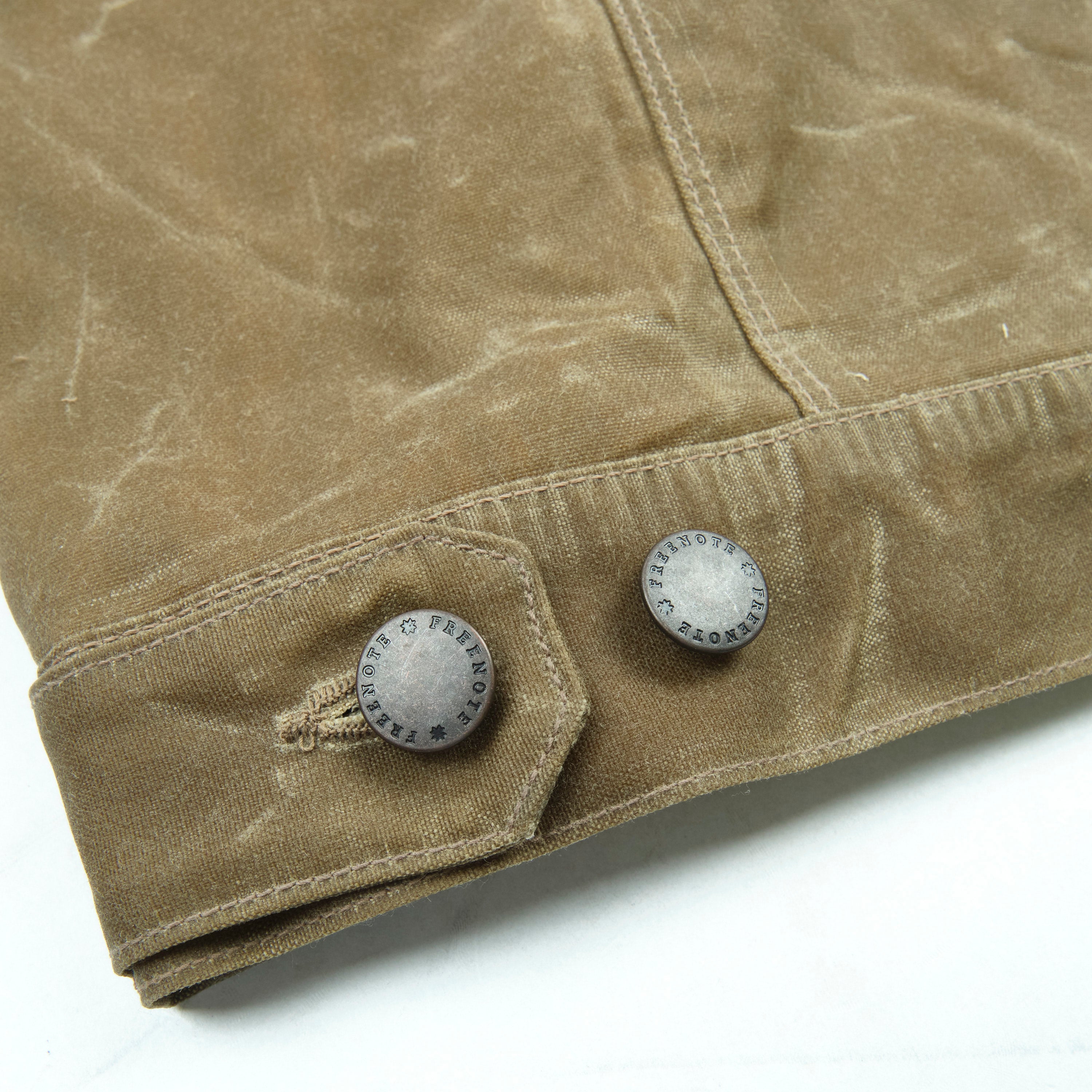 Riders Jacket Waxed Canvas Tobacco Purple Interior