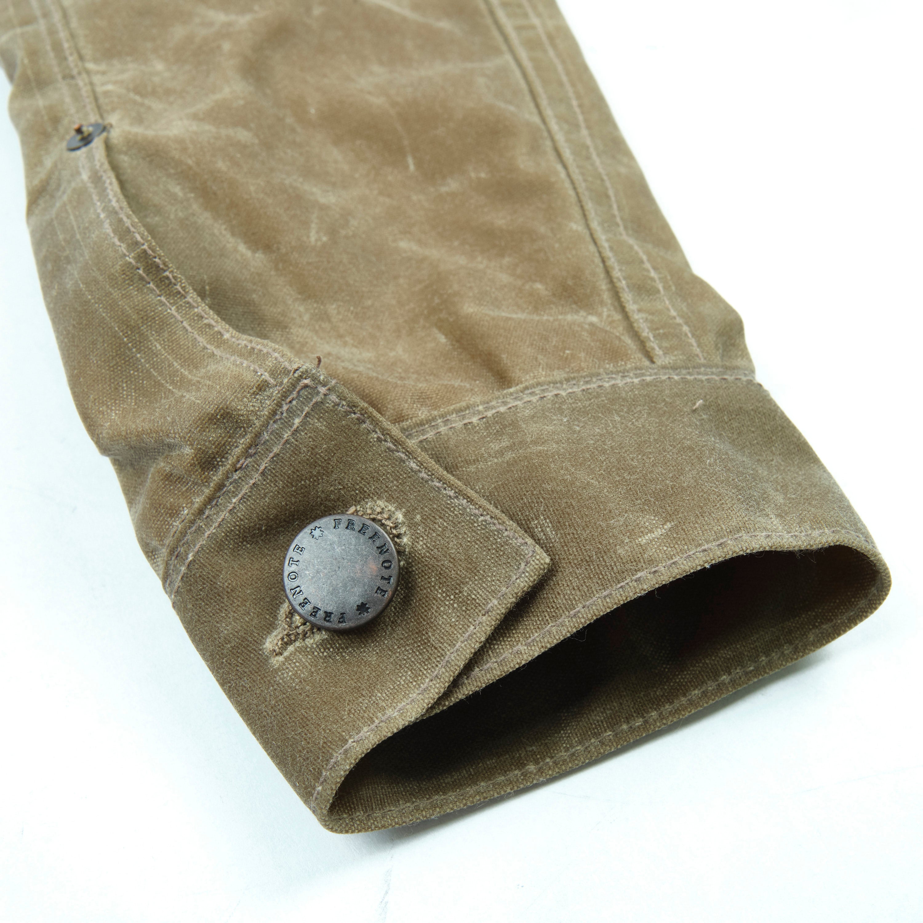 Riders Jacket Waxed Canvas Tobacco Purple Interior