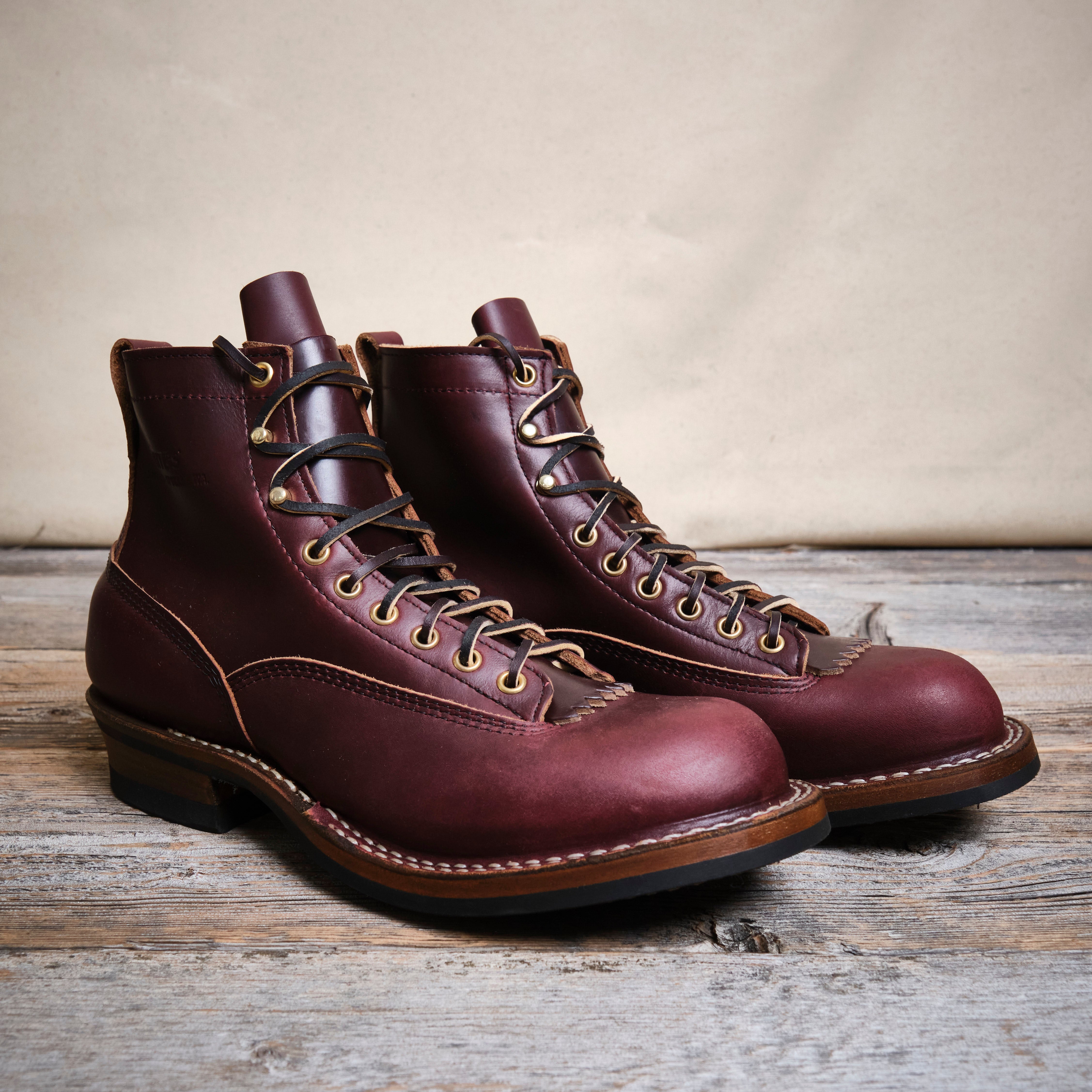 FREENOTE CLOTH X WHITE'S BOOTS - 9338 LAST CUTTER BOOT - SEIDEL DOUBLE SHOT BURGUNDY