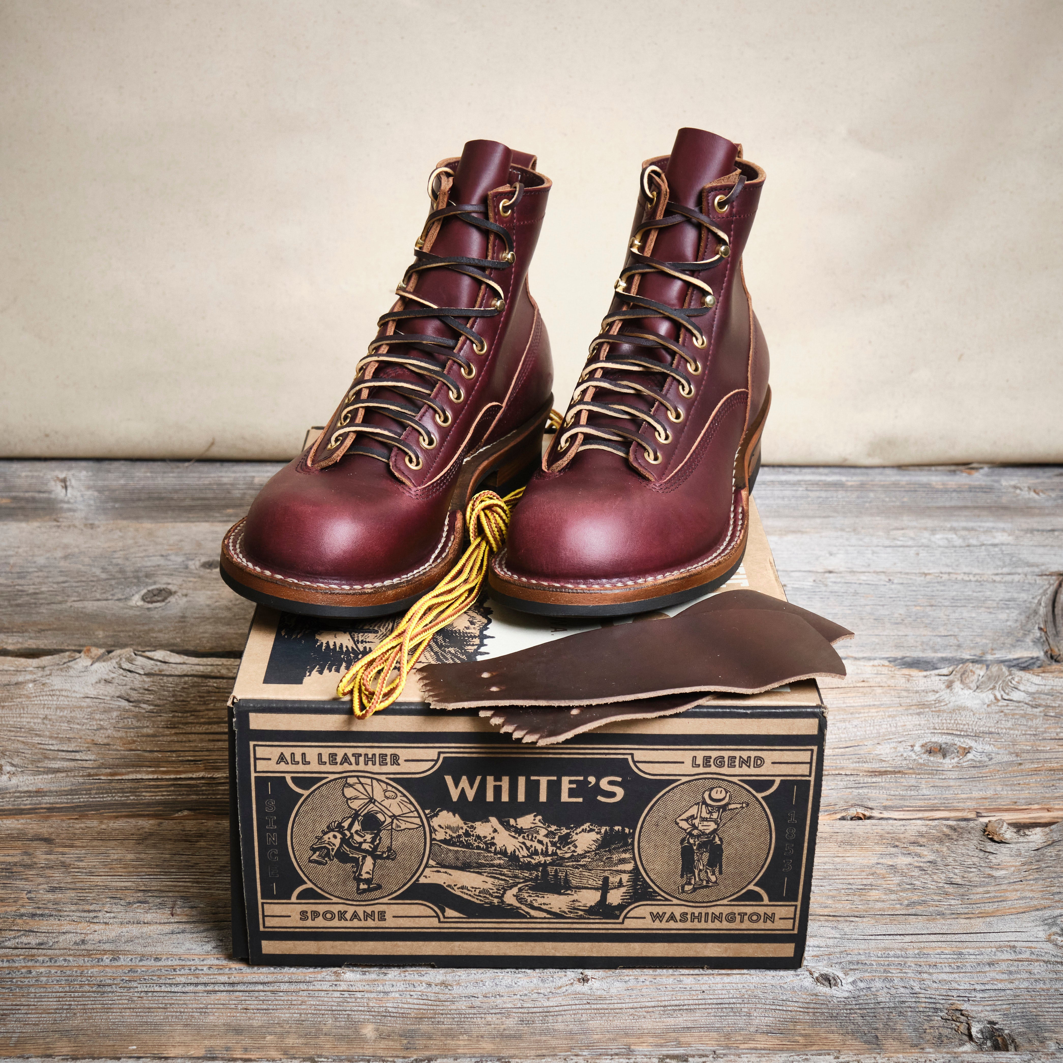FREENOTE CLOTH X WHITE'S BOOTS - 9338 LAST CUTTER BOOT - SEIDEL DOUBLE SHOT BURGUNDY