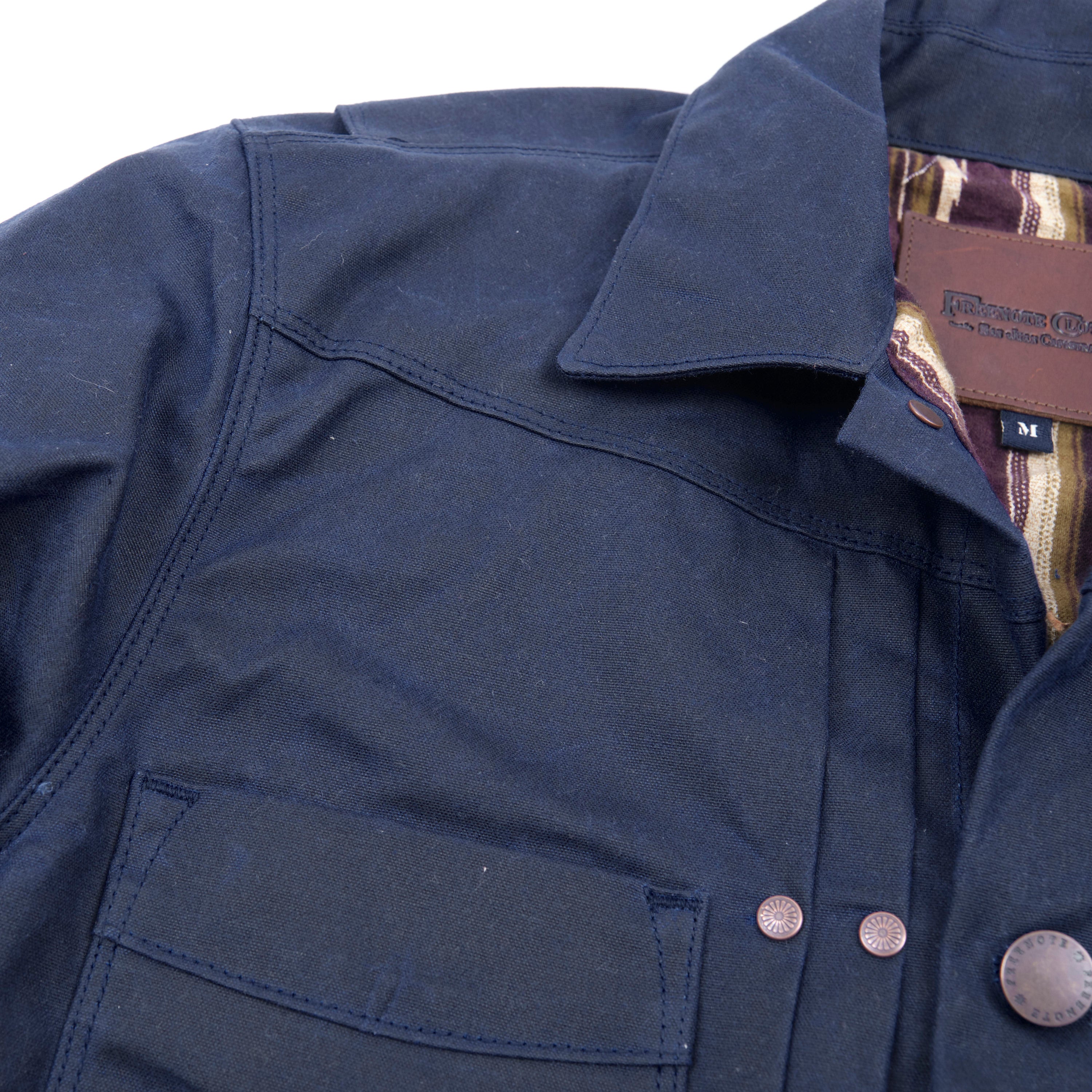 Riders Jacket Waxed Canvas Navy