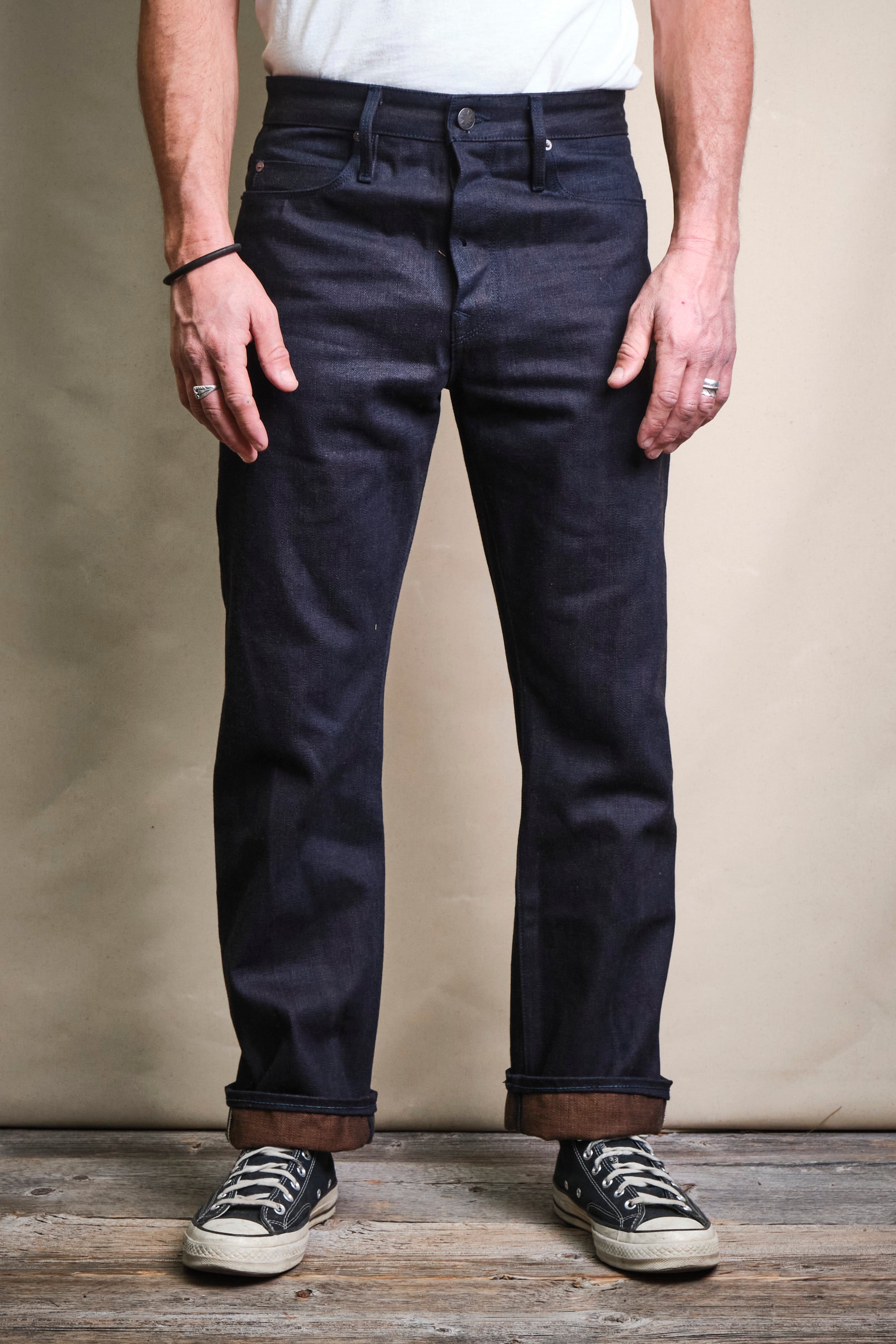 Belford Straight 16 Ounce Indigo Brown Denim