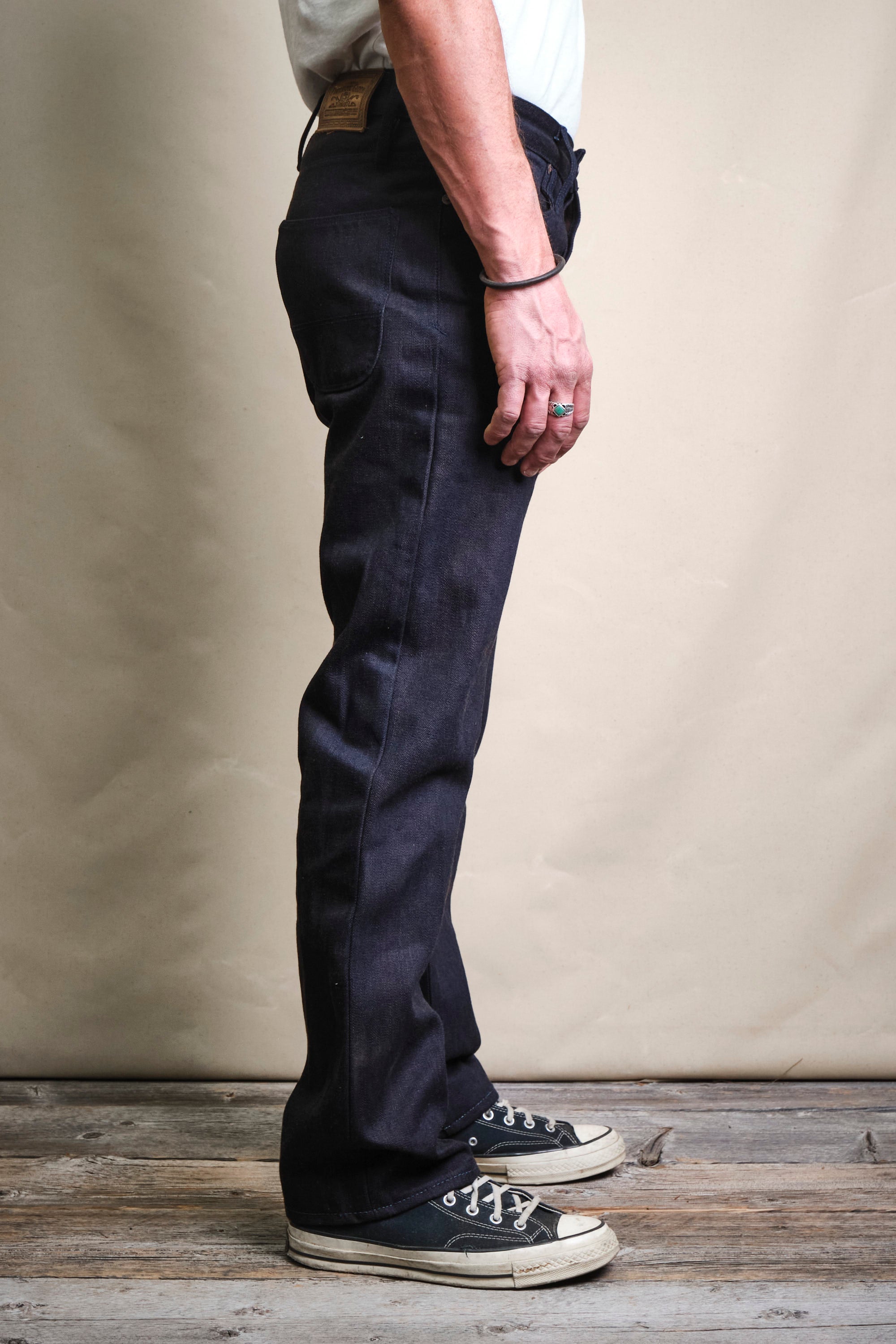 Belford Straight 16 Ounce Indigo Brown Denim