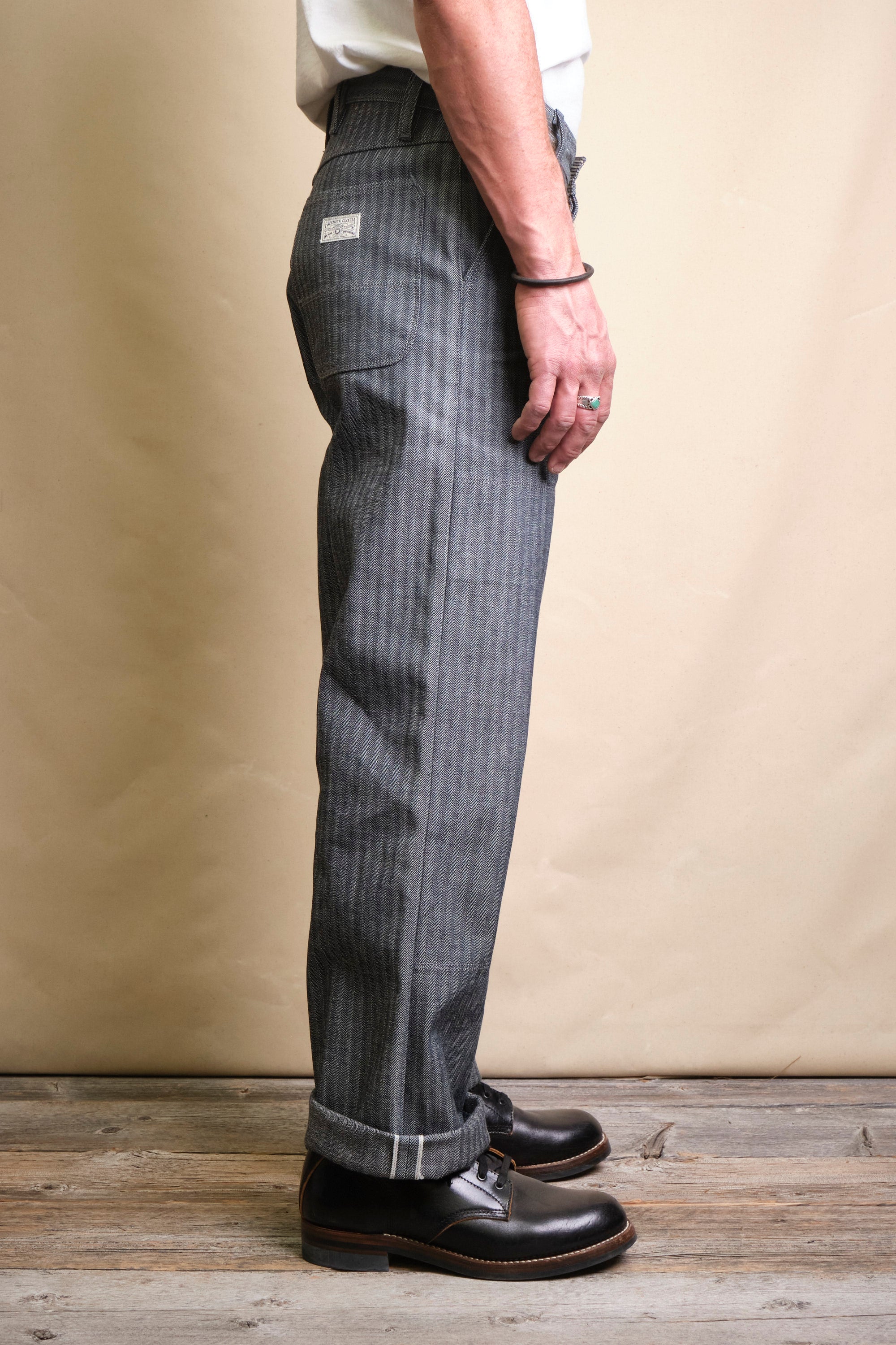 Ortega Pant 13 Ounce Grey Herringbone