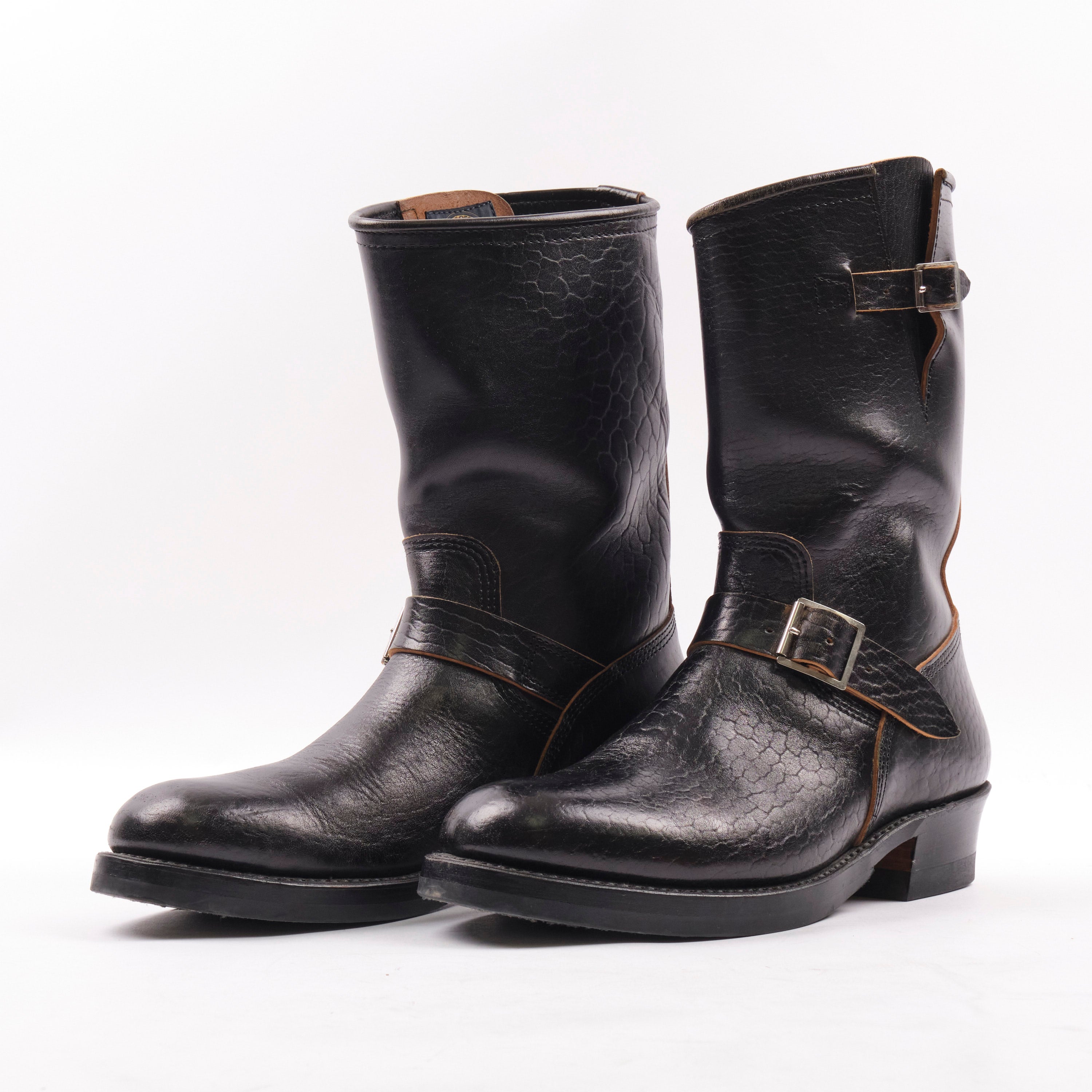 John Lofgren Wabash Engineer Boots Shinki Hikaku Horsebutt Black