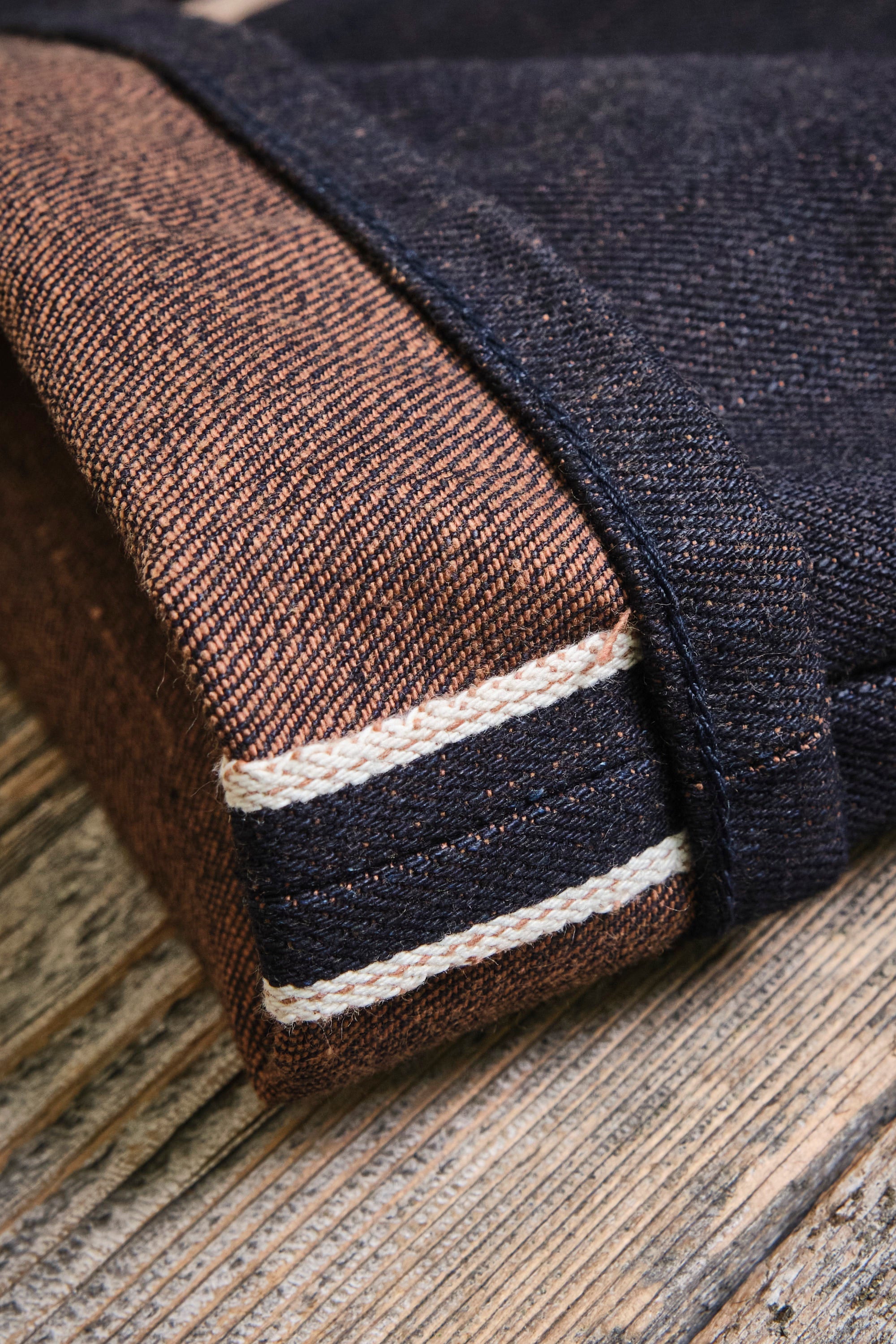 Belford Straight 16 Ounce Indigo Brown Denim