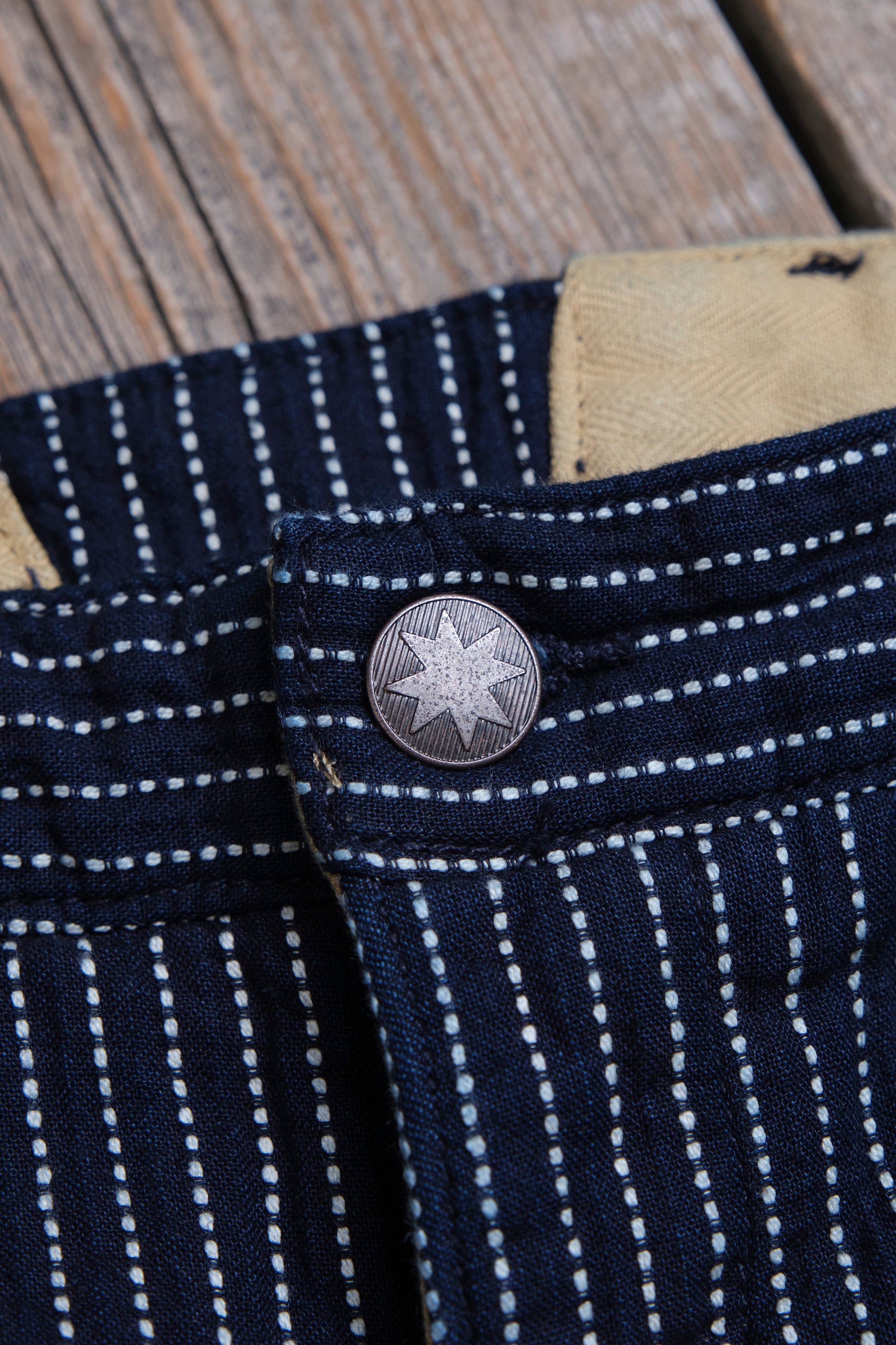 Western Pant Blue Dobby Stripe