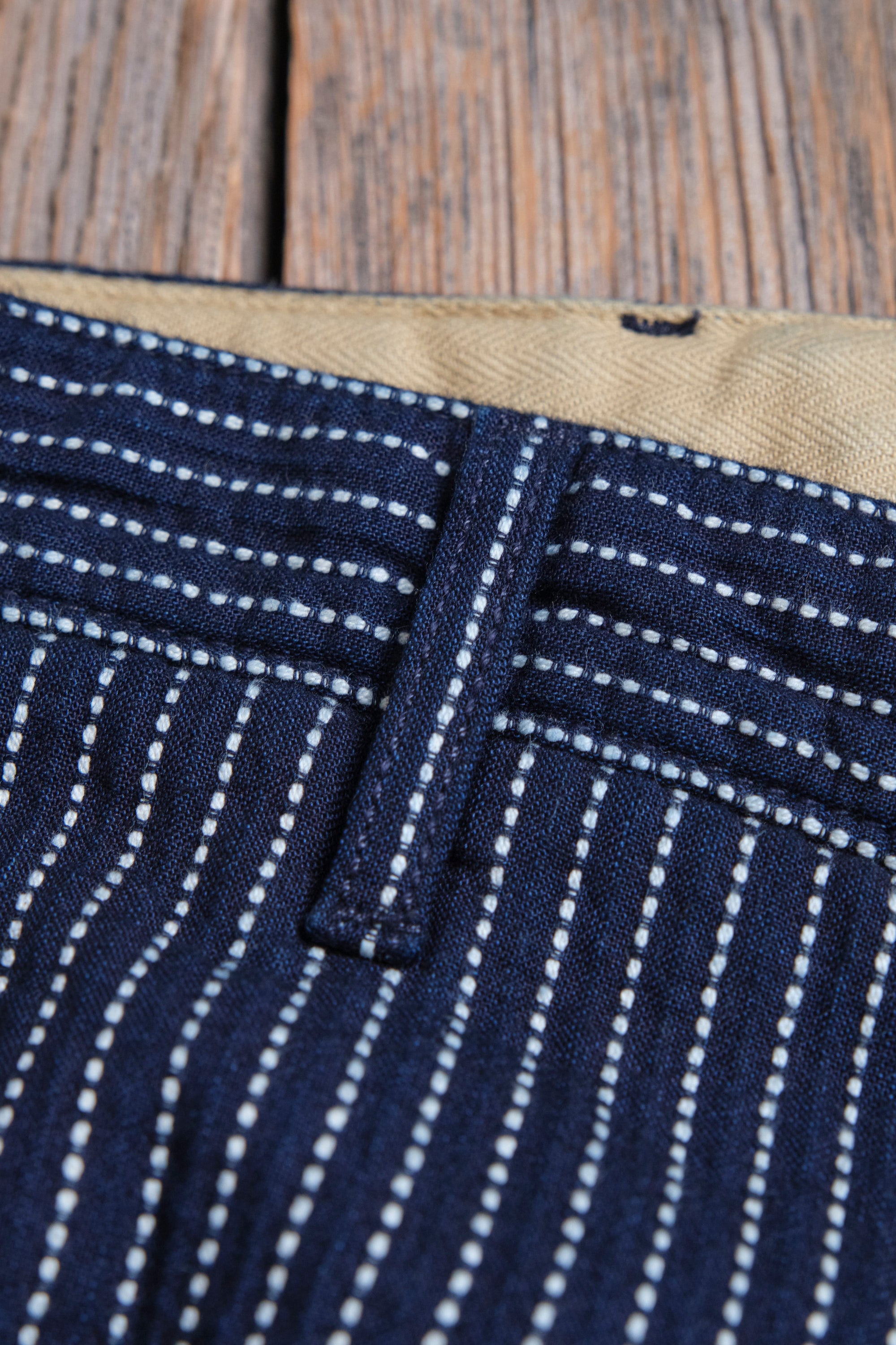 Western Pant Blue Dobby Stripe