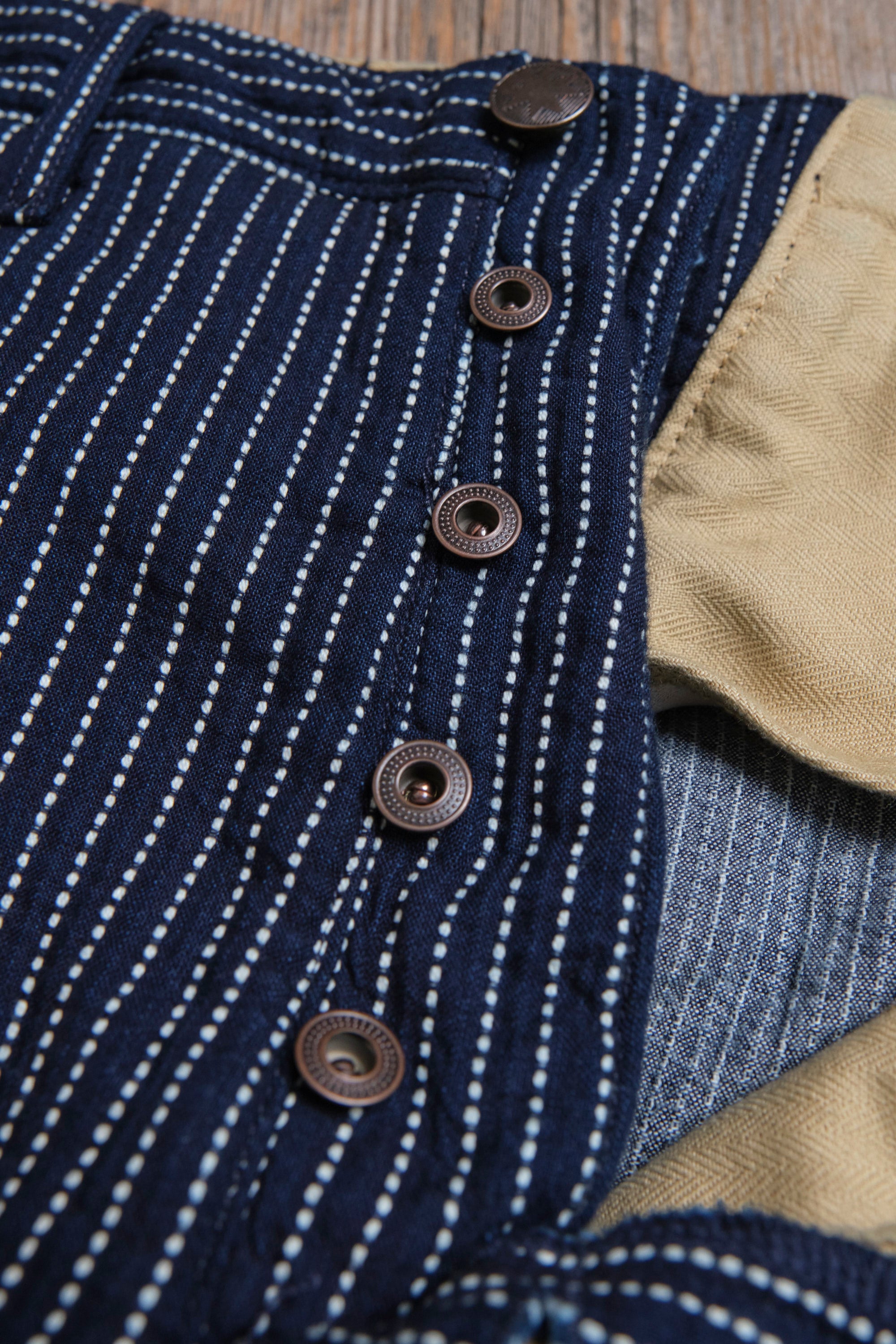 Western Pant Blue Dobby Stripe
