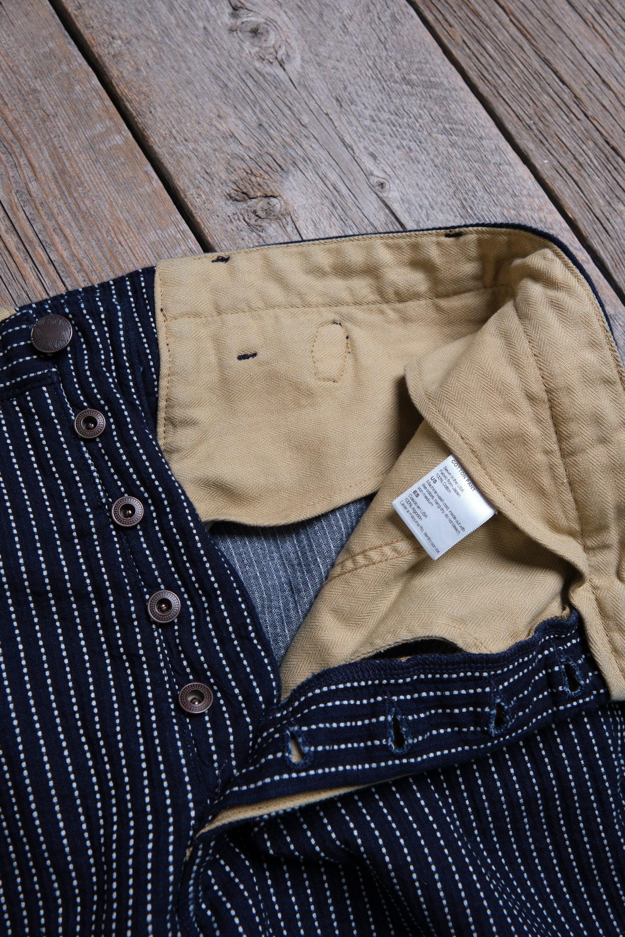 Western Pant Blue Dobby Stripe