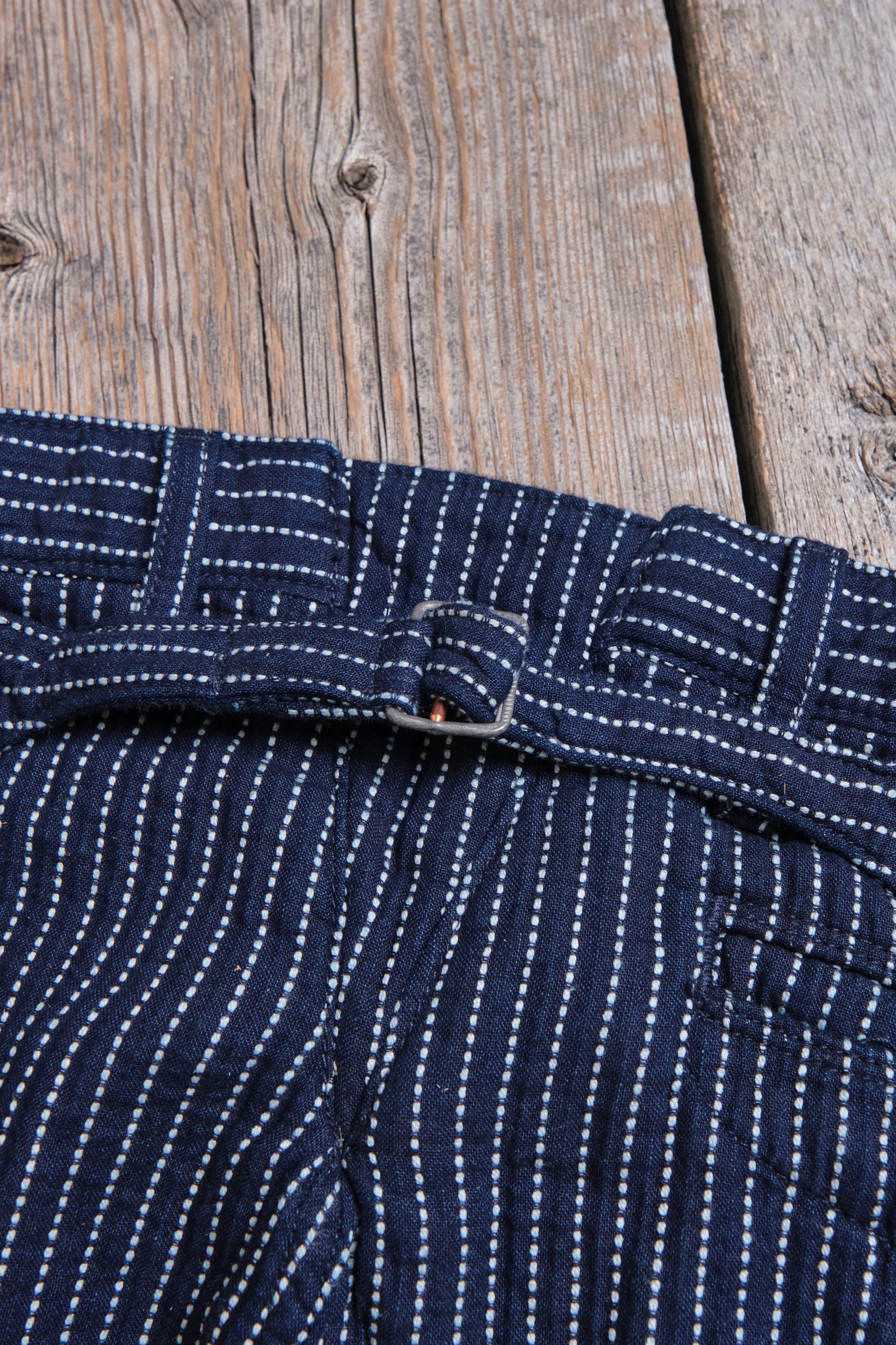 Western Pant Blue Dobby Stripe