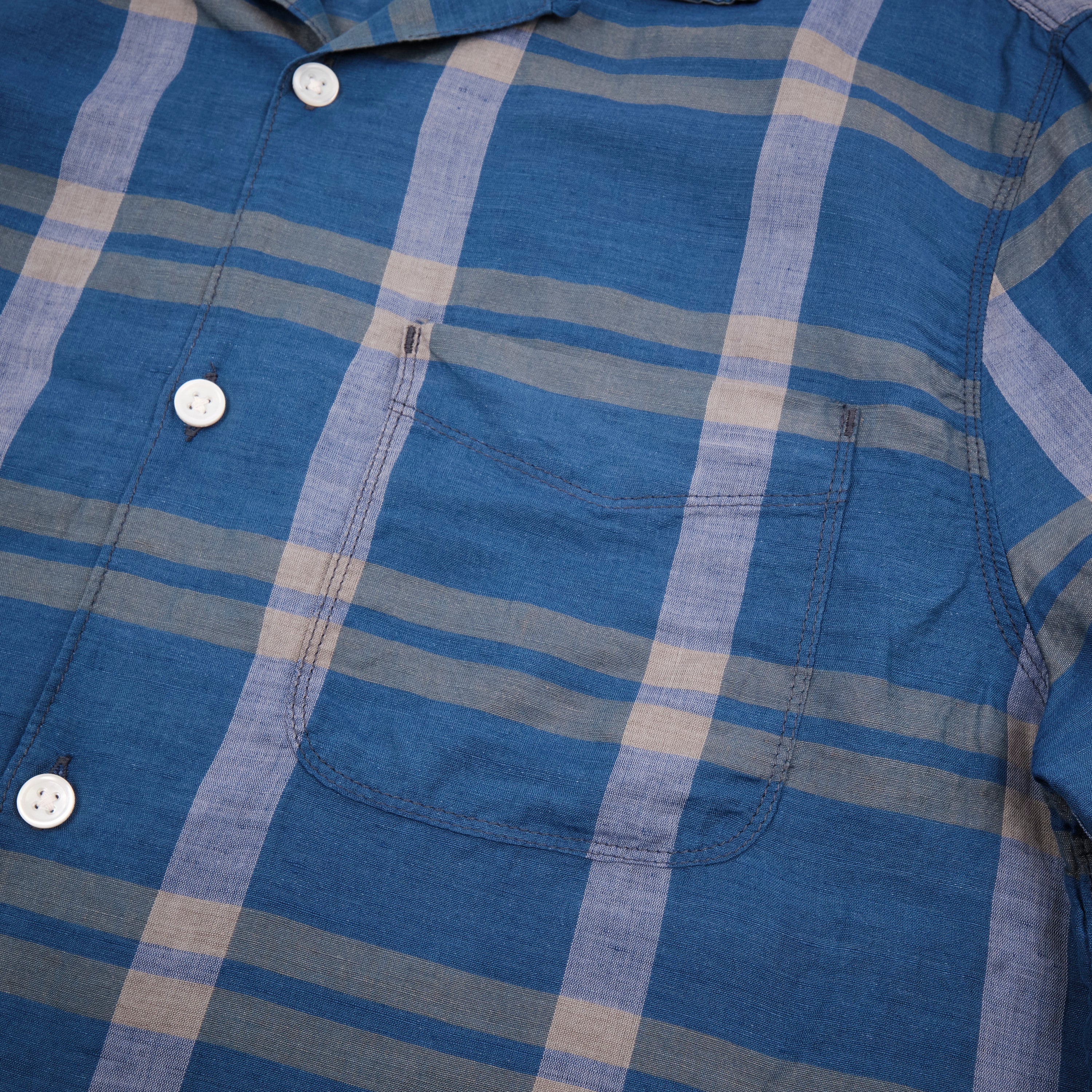 Hawaiian LS Anchorage Blue Plaid