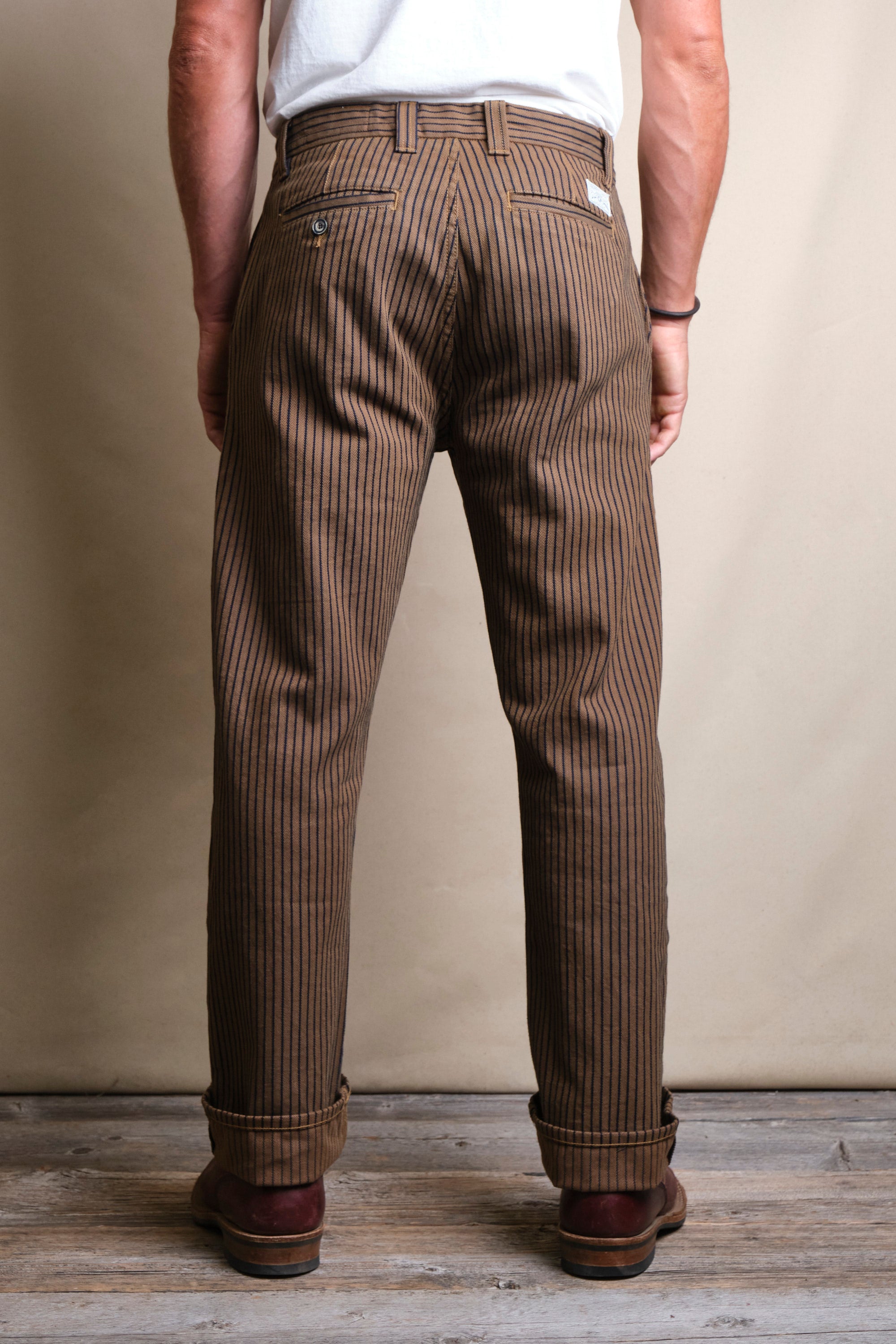 Deck Pant Brown Herringbone Dobby