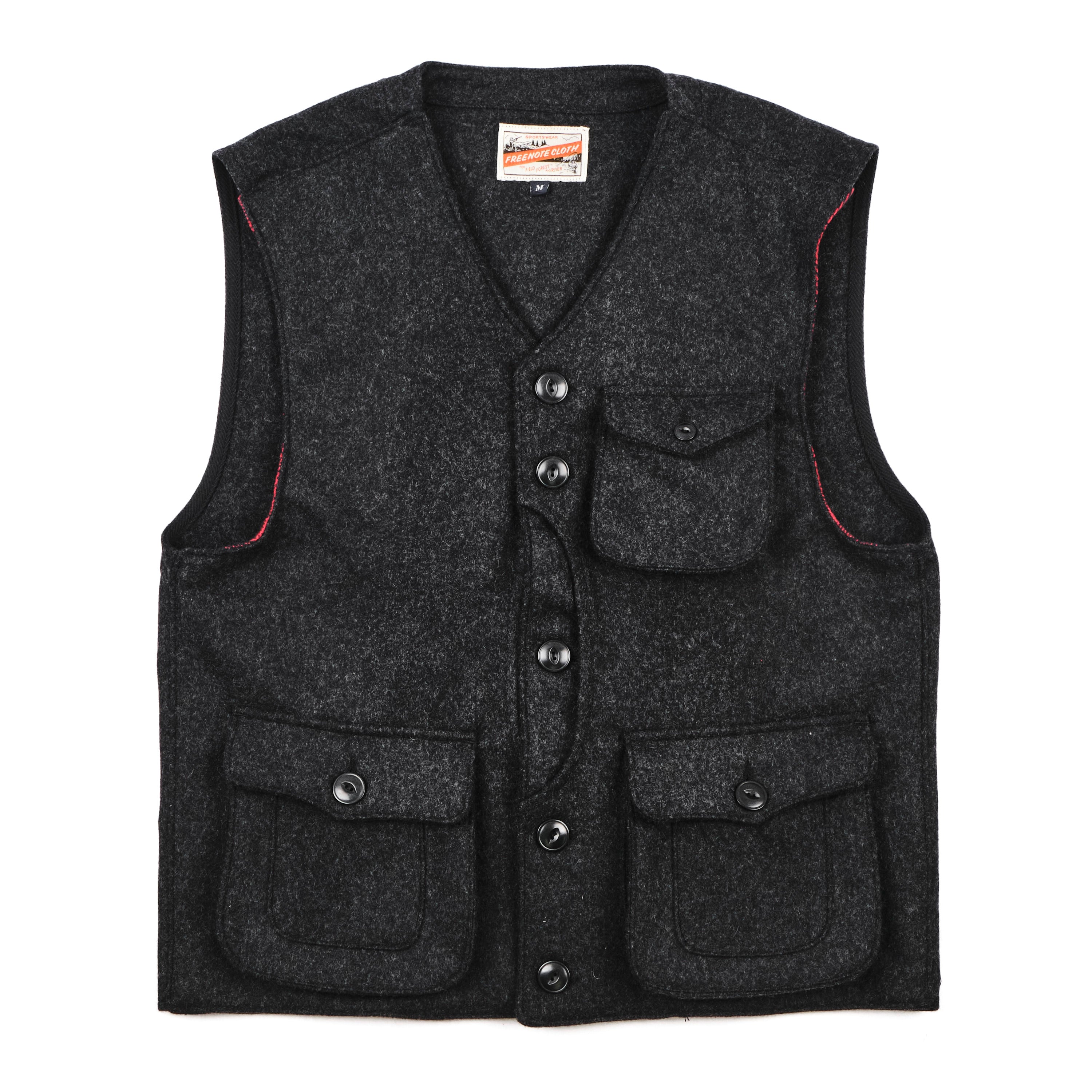 Keynot Black Wool Hunting Vest