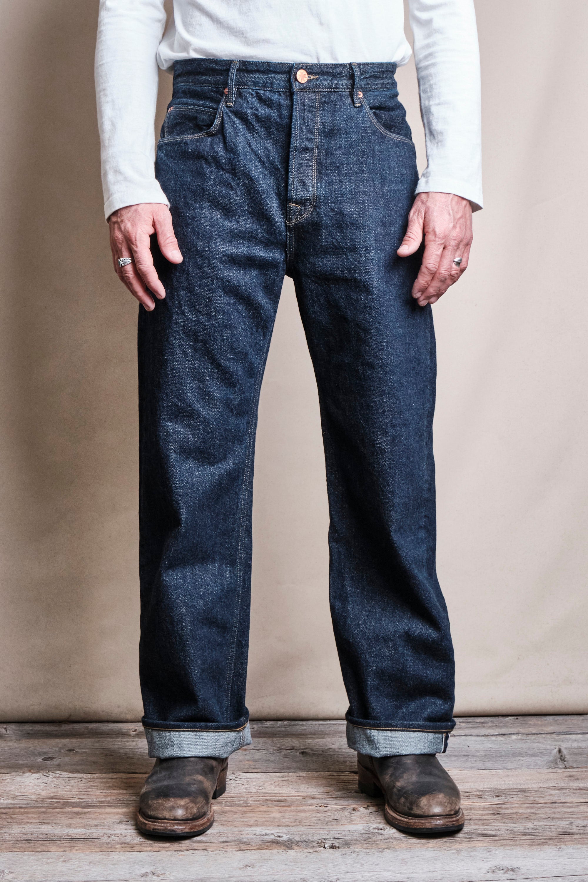 Modesto 14.50 Ounce Indigo Unsanforized Denim