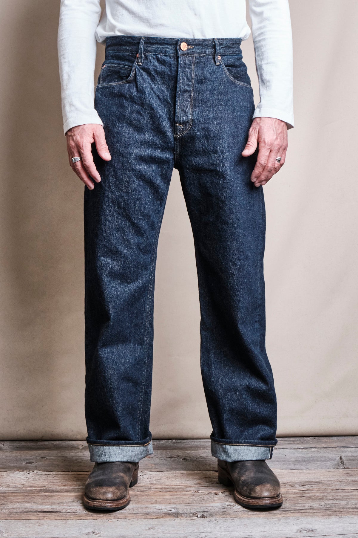 Modesto Straight | 14.50 Ounce Indigo Unsanforized Denim