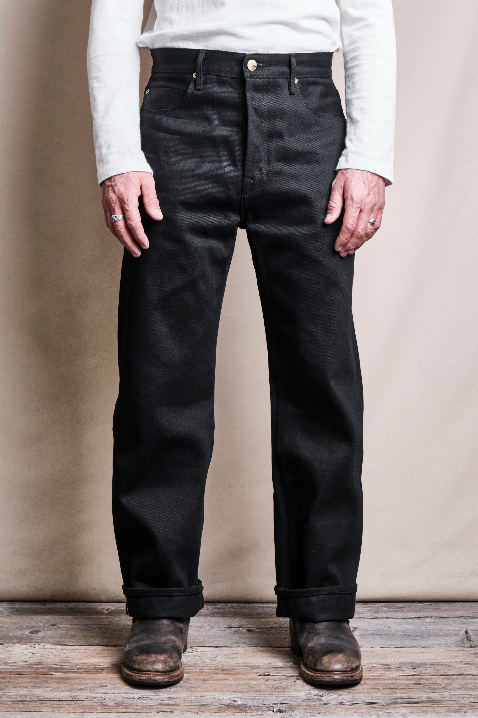 Modesto Straight | 15.75 Ounce Black Denim