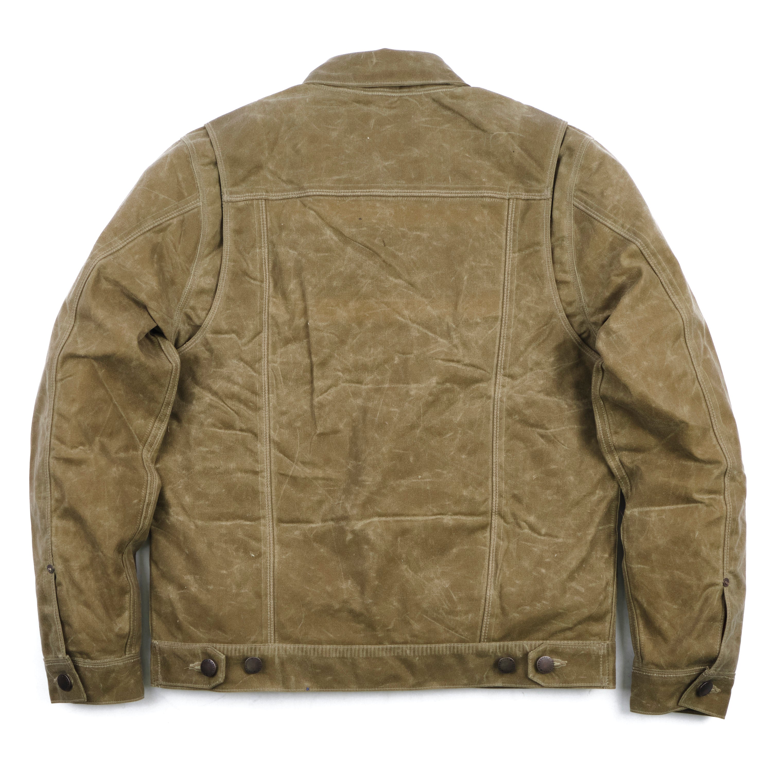 Riders Jacket Waxed Canvas Tobacco Red Interior