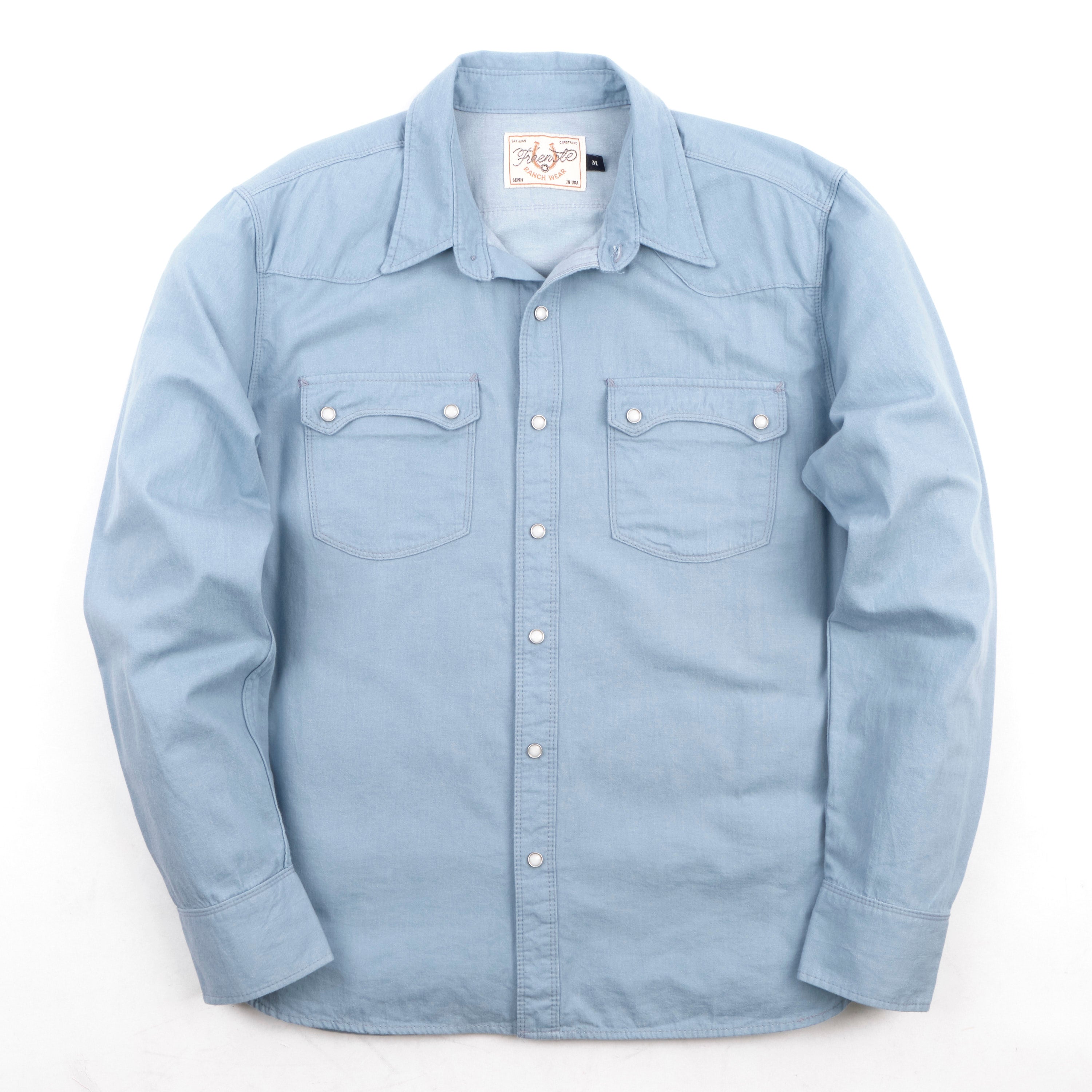 Modern Western Clear Blue Chambray