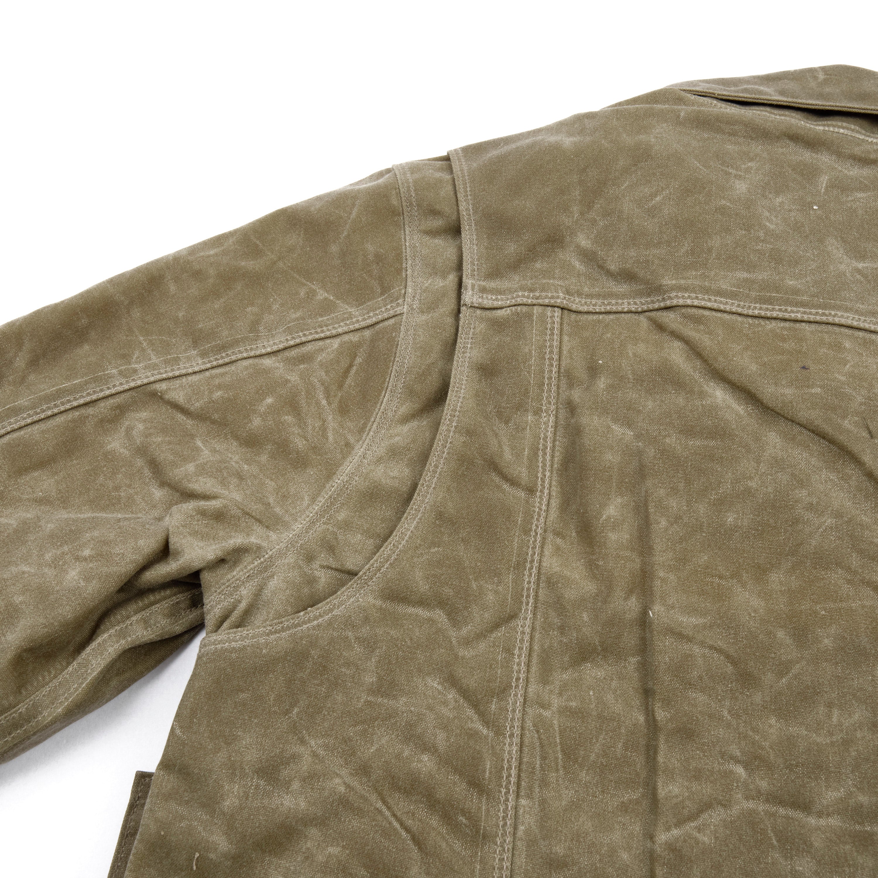 Riders Jacket Waxed Canvas Tobacco Red Interior