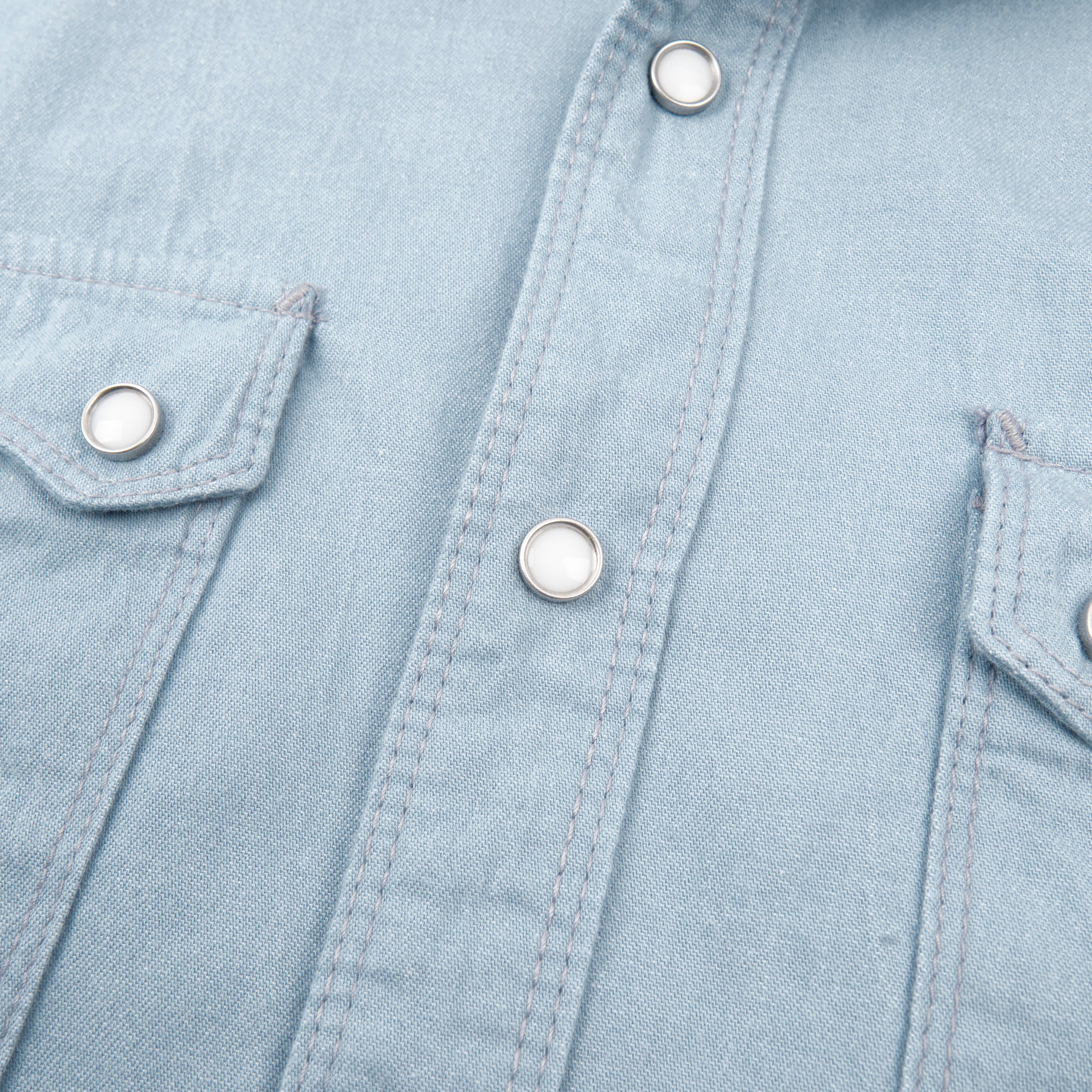 Modern Western Clear Blue Chambray