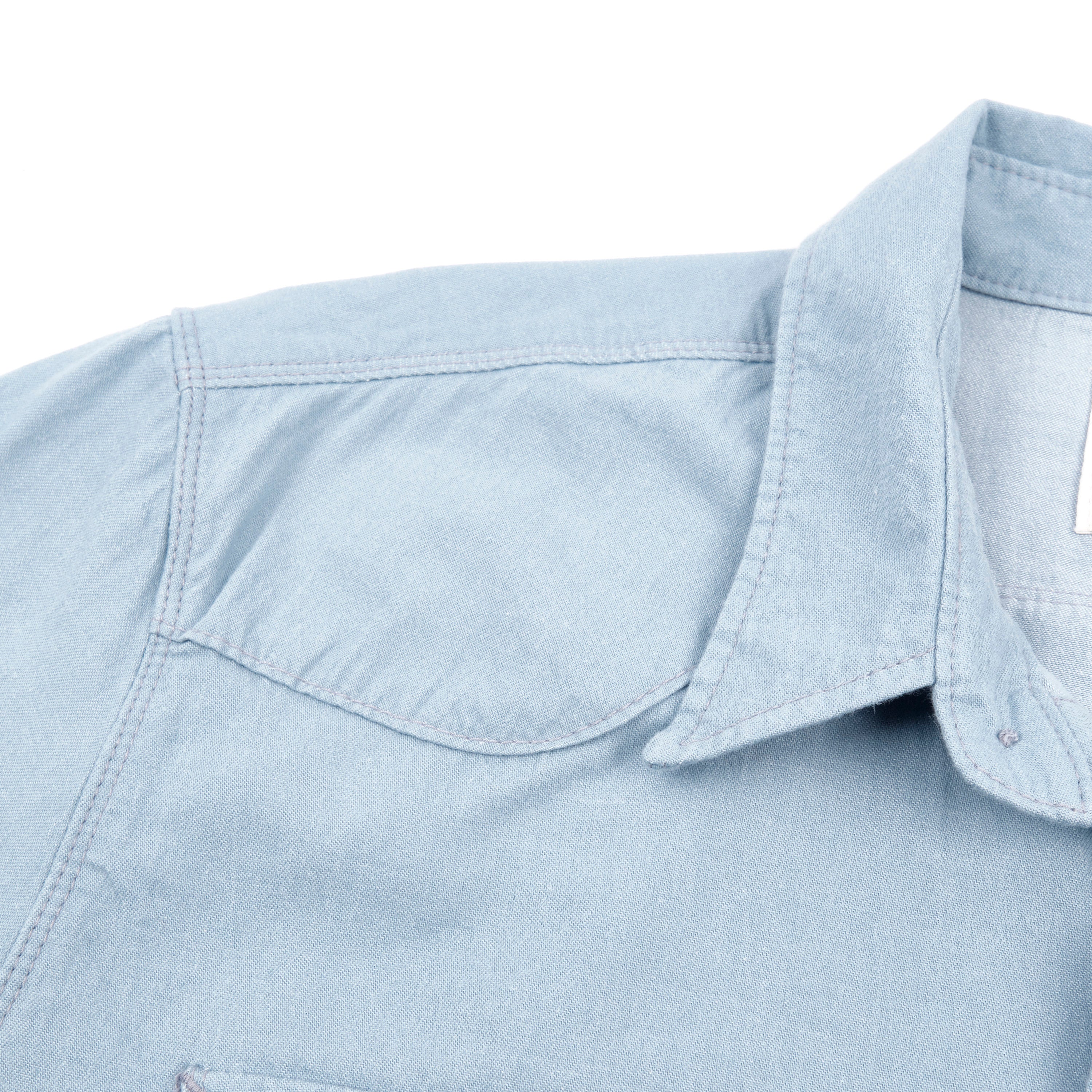 Modern Western Clear Blue Chambray