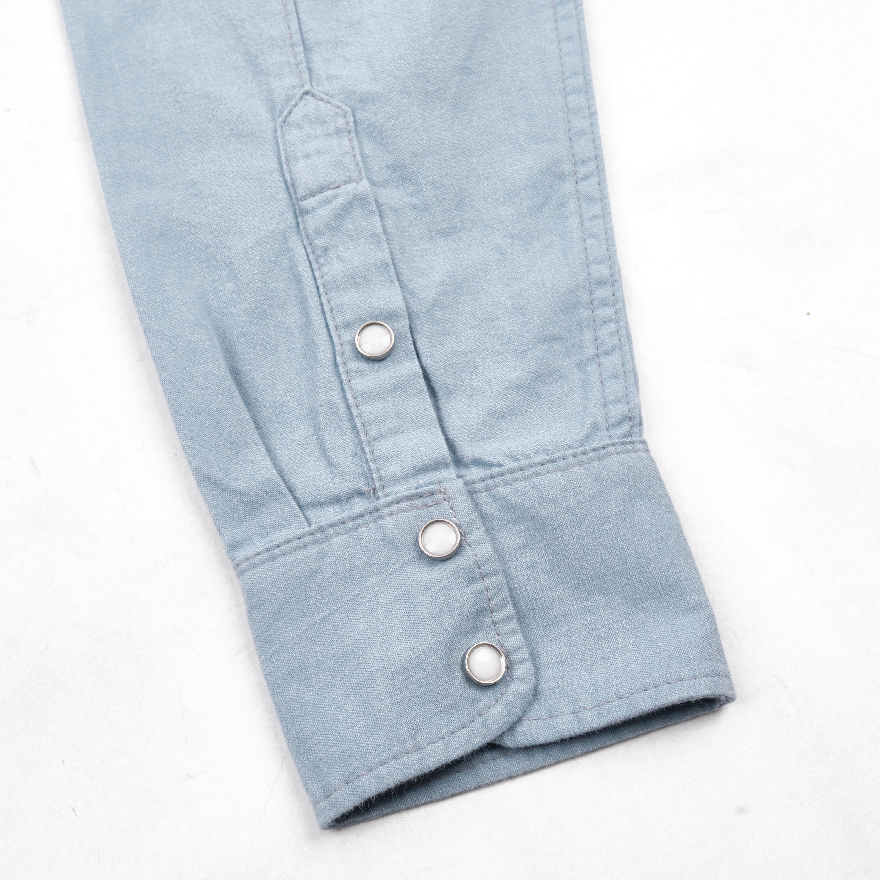 Modern Western Clear Blue Chambray