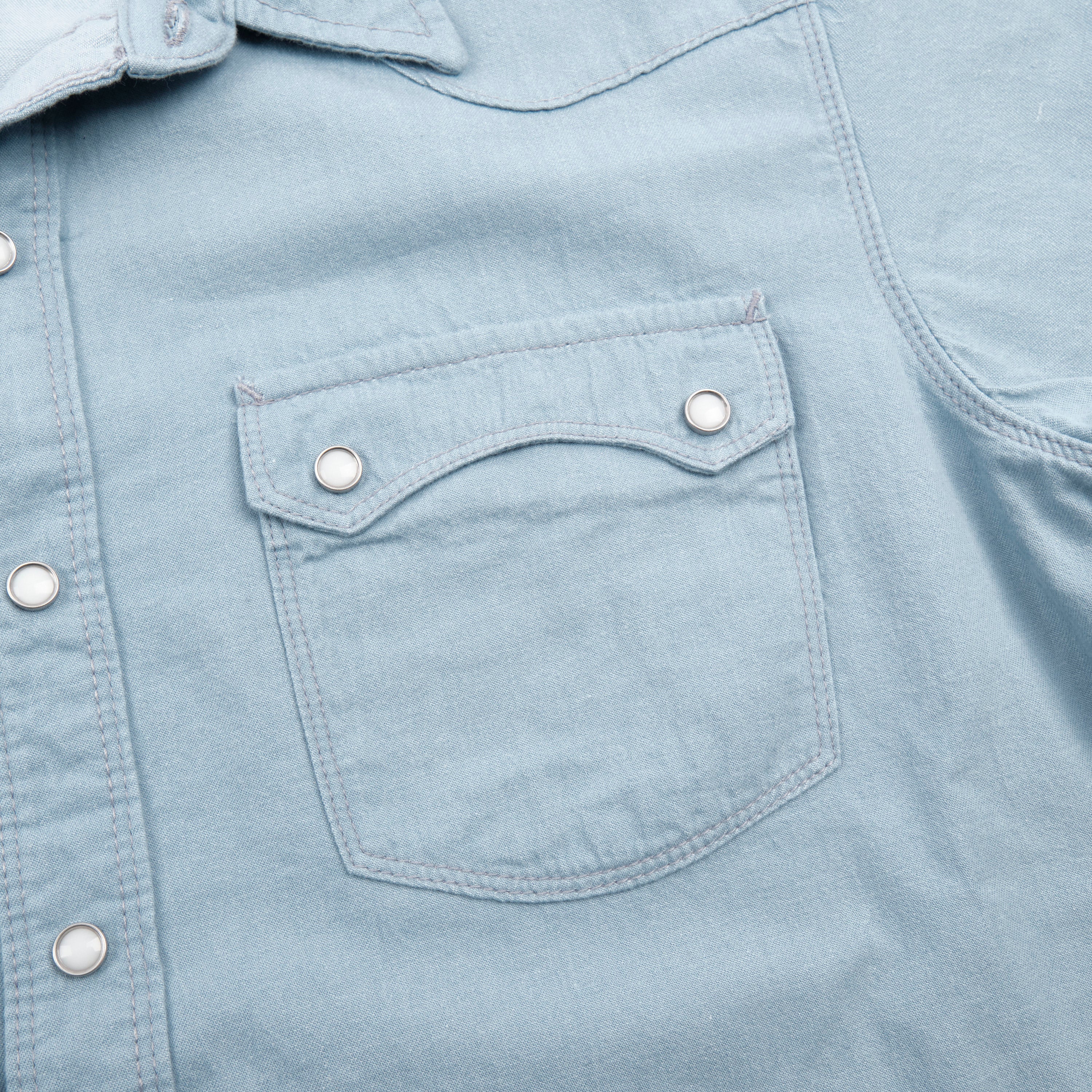 Modern Western S/S Clear Blue Chambray