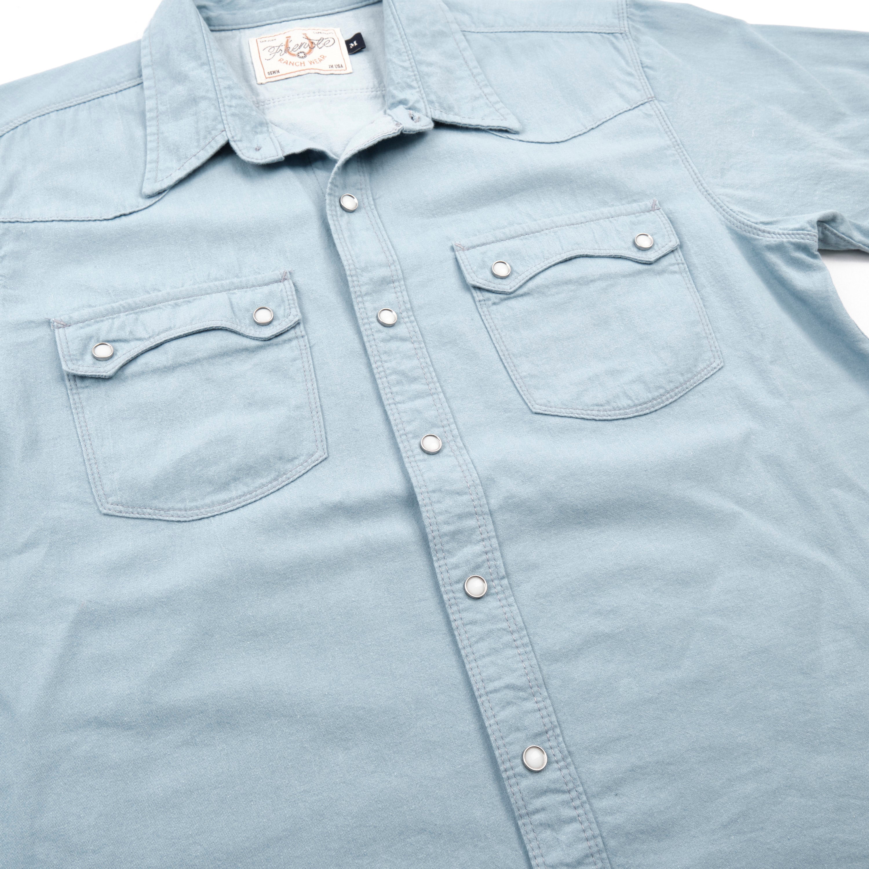 Modern Western S/S Clear Blue Chambray