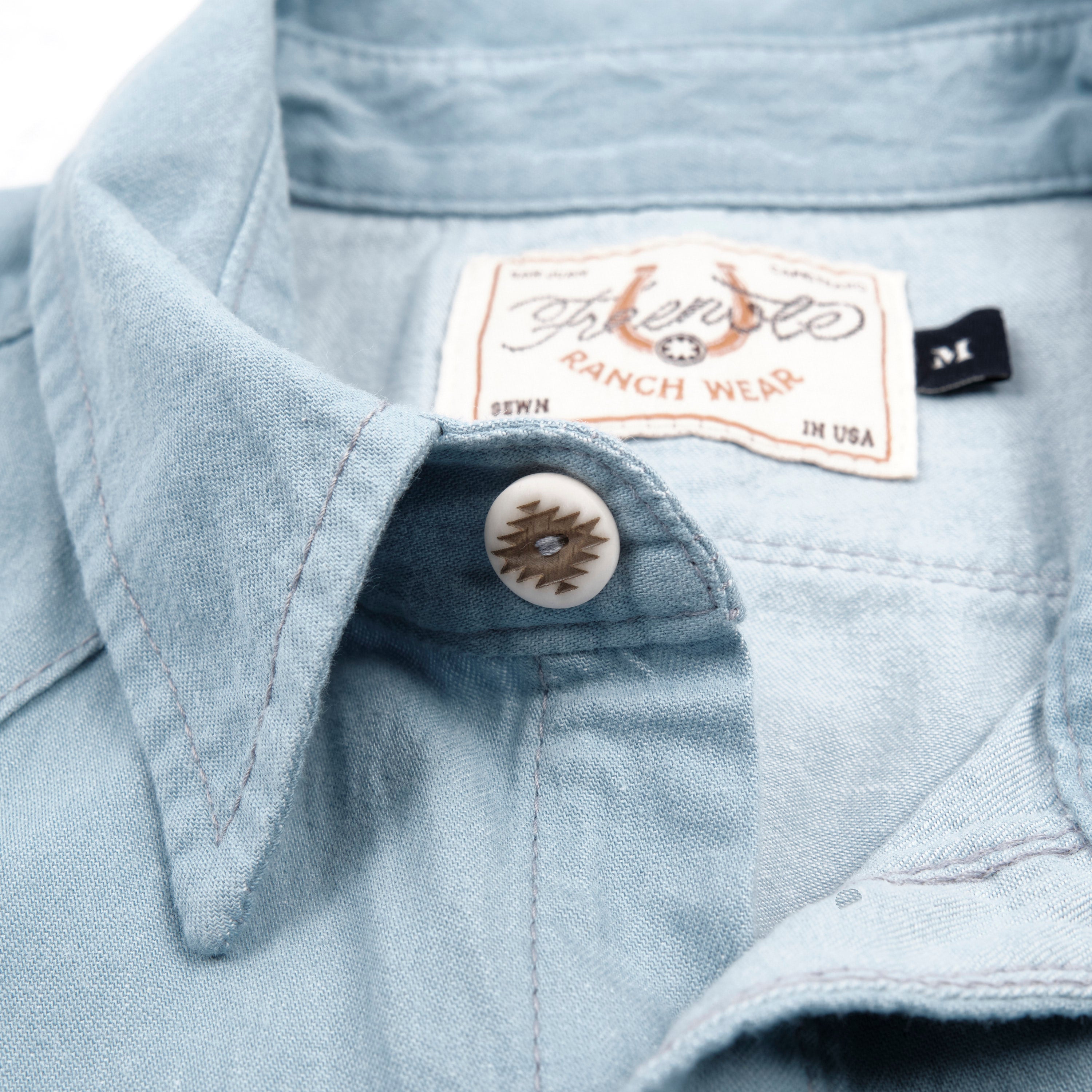 Modern Western S/S Clear Blue Chambray