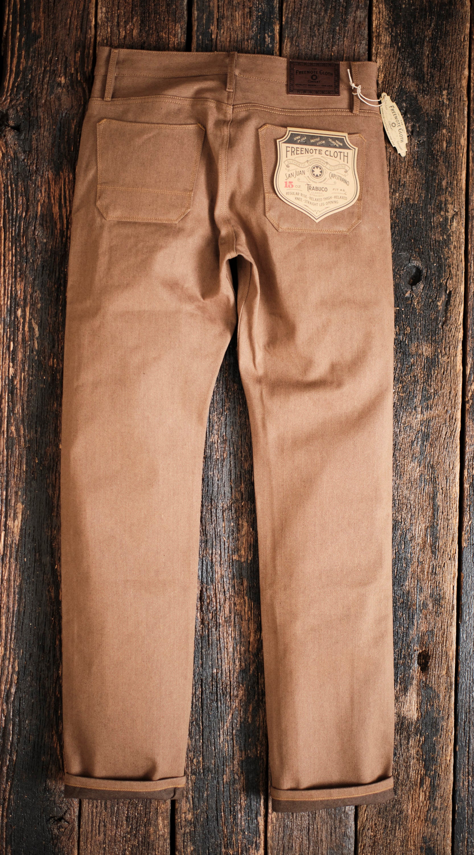 Trabuco Classic Straight <span> 15 Ounce Brown Denim </span>