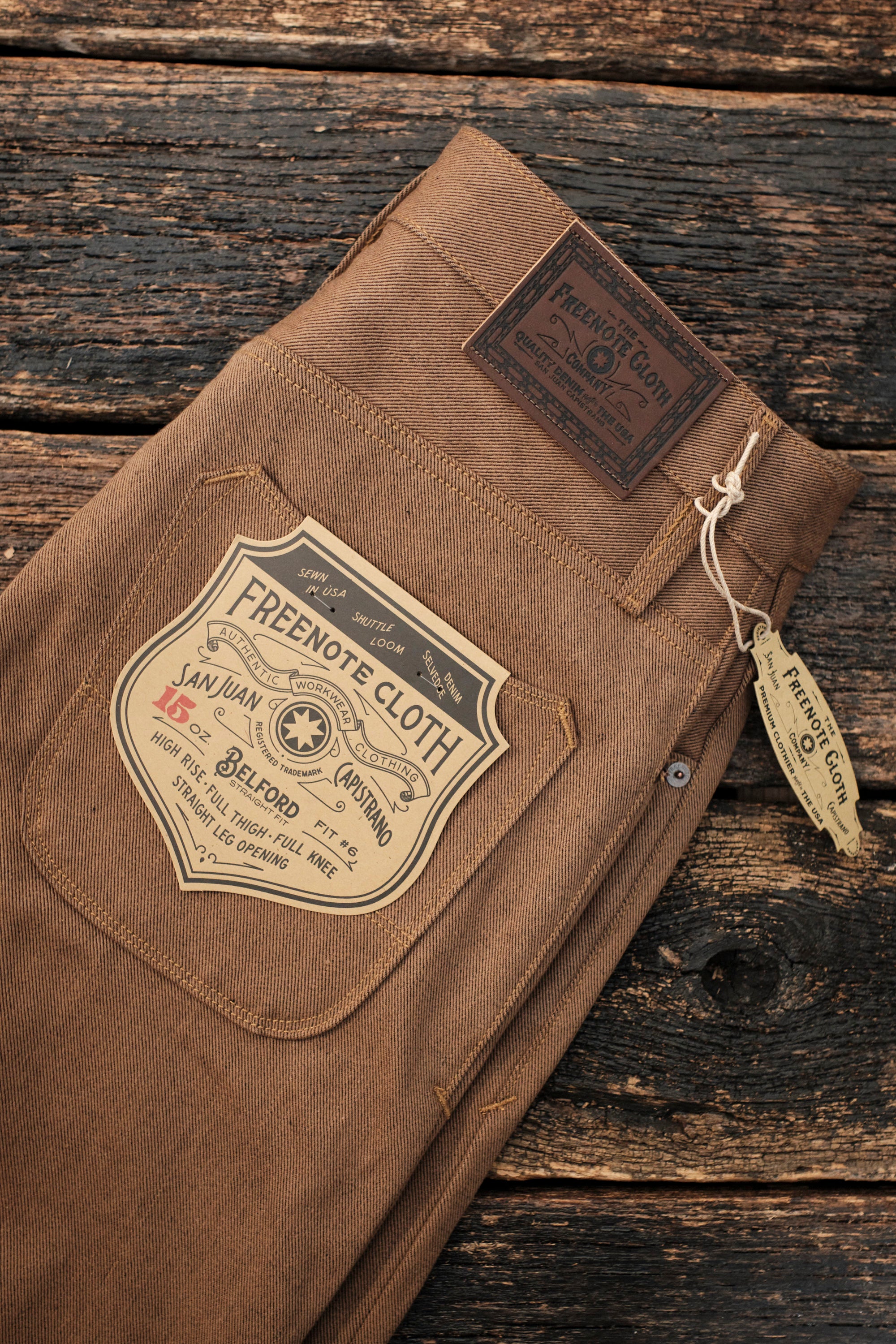 Belford Straight <span>15 ounce Brown Denim</span>