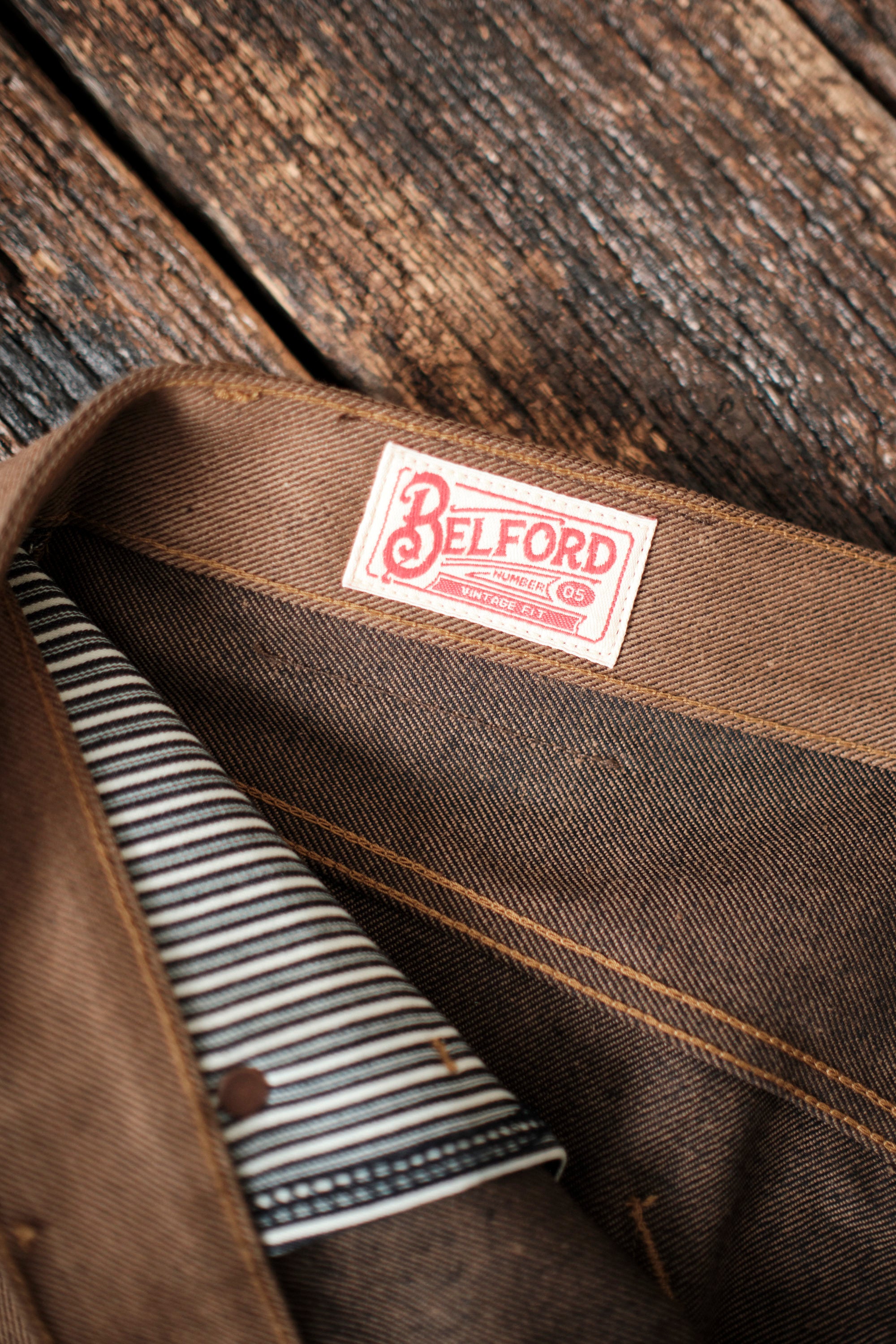 Belford Straight <span>15 ounce Brown Denim</span>