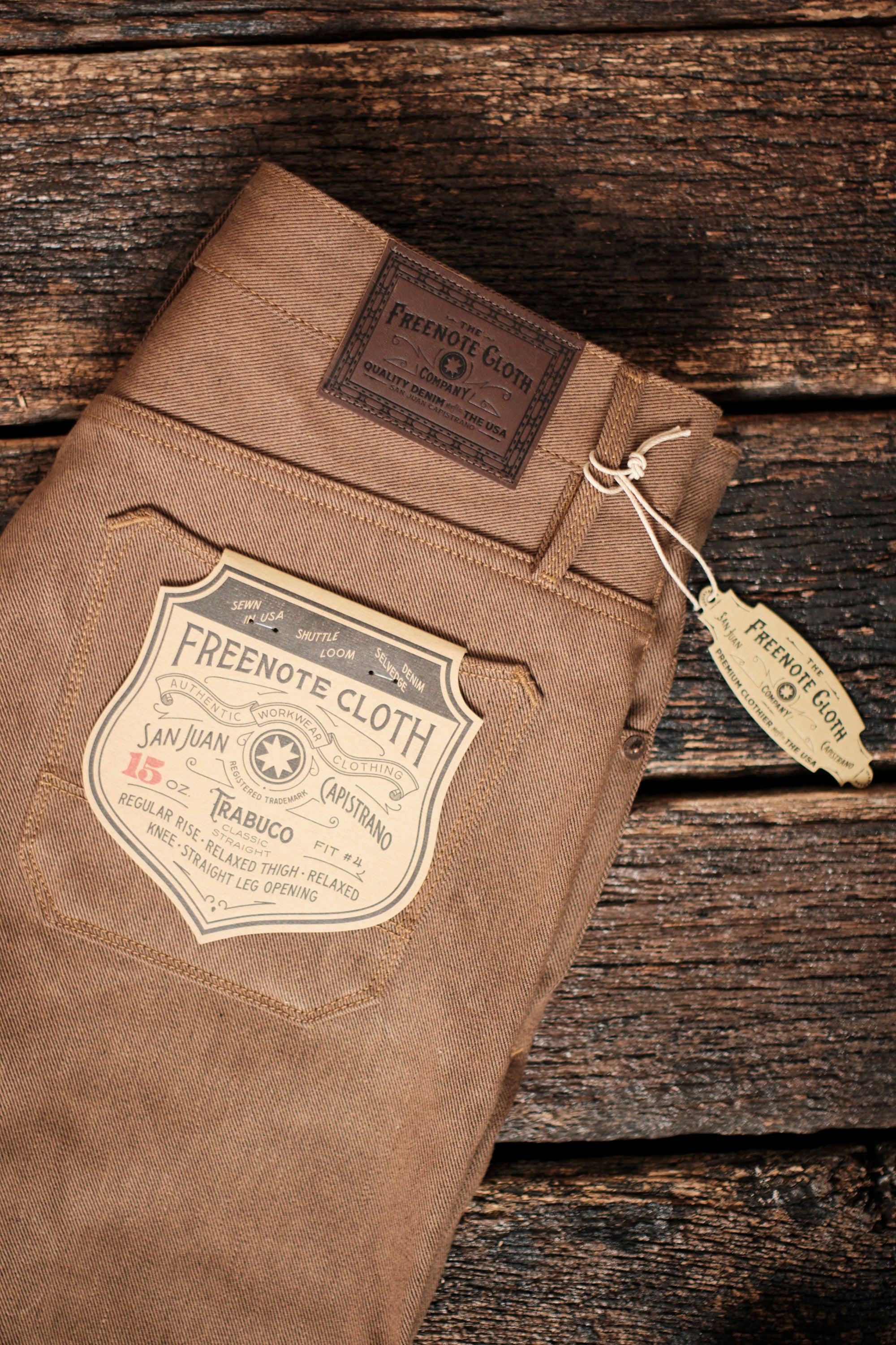 Trabuco Classic Straight <span> 15 Ounce Brown Denim </span>