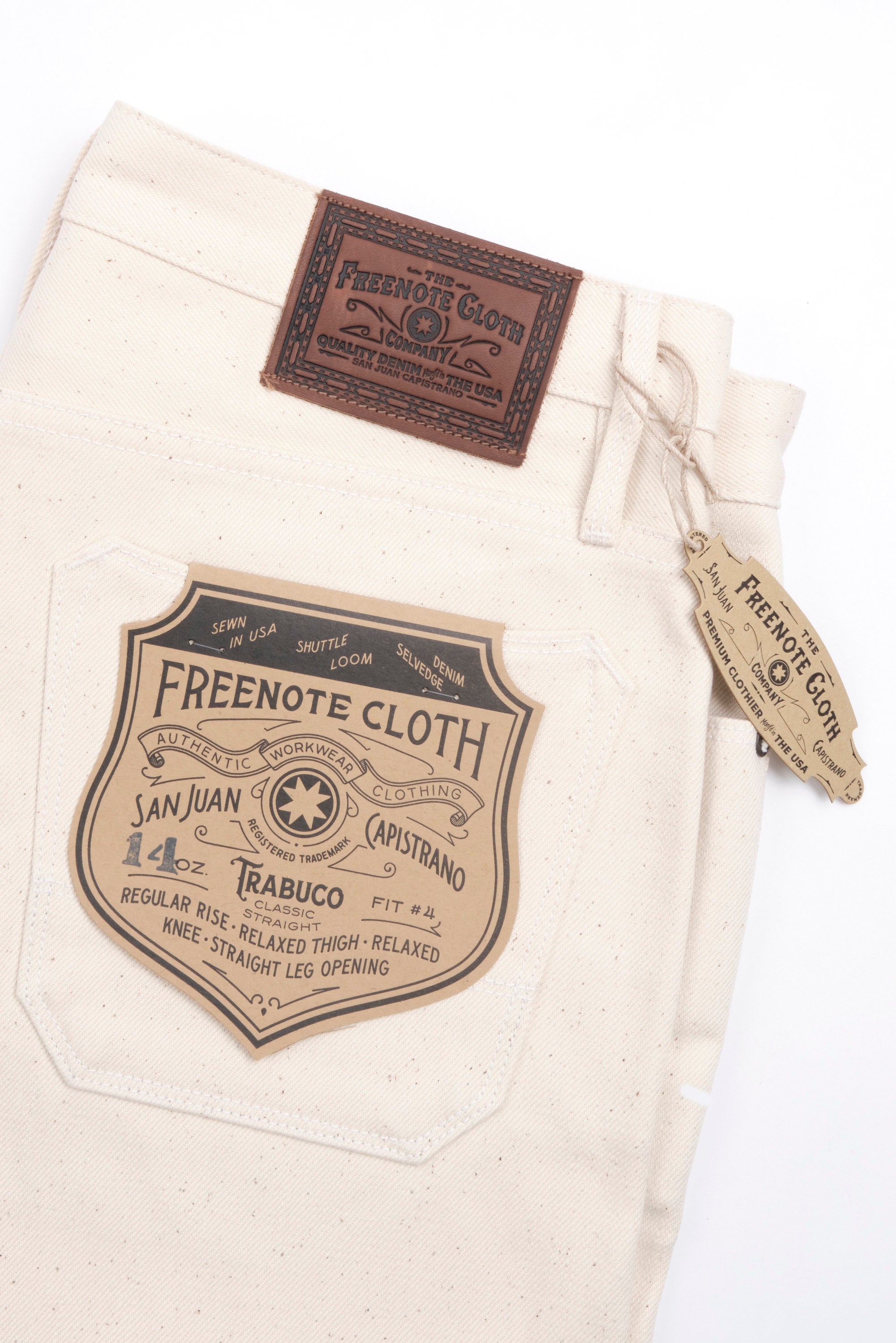 Trabuco Classic Straight <span> 14 Ounce Ecru Denim </span>