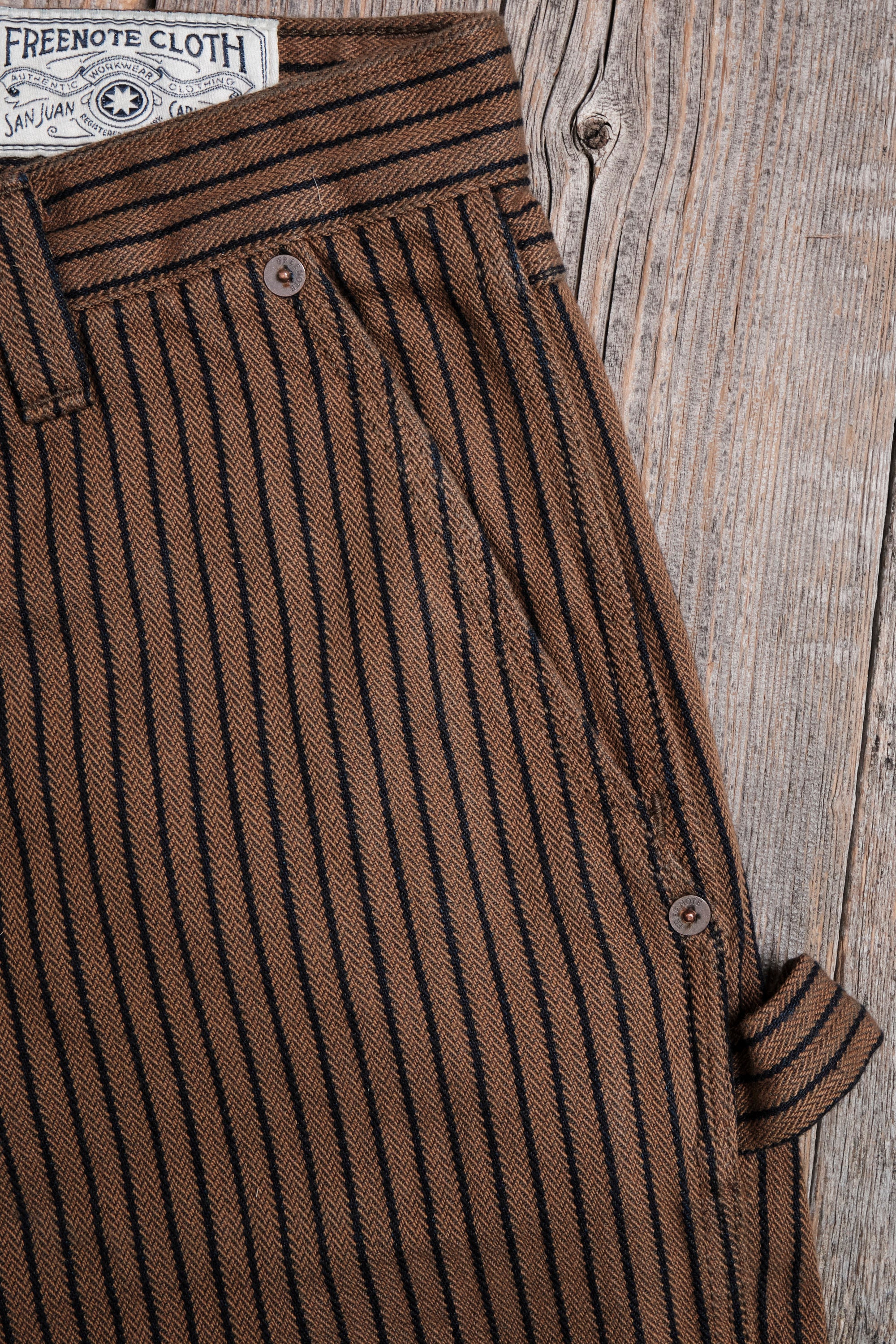 Ortega Pant Brown Herringbone Dobby