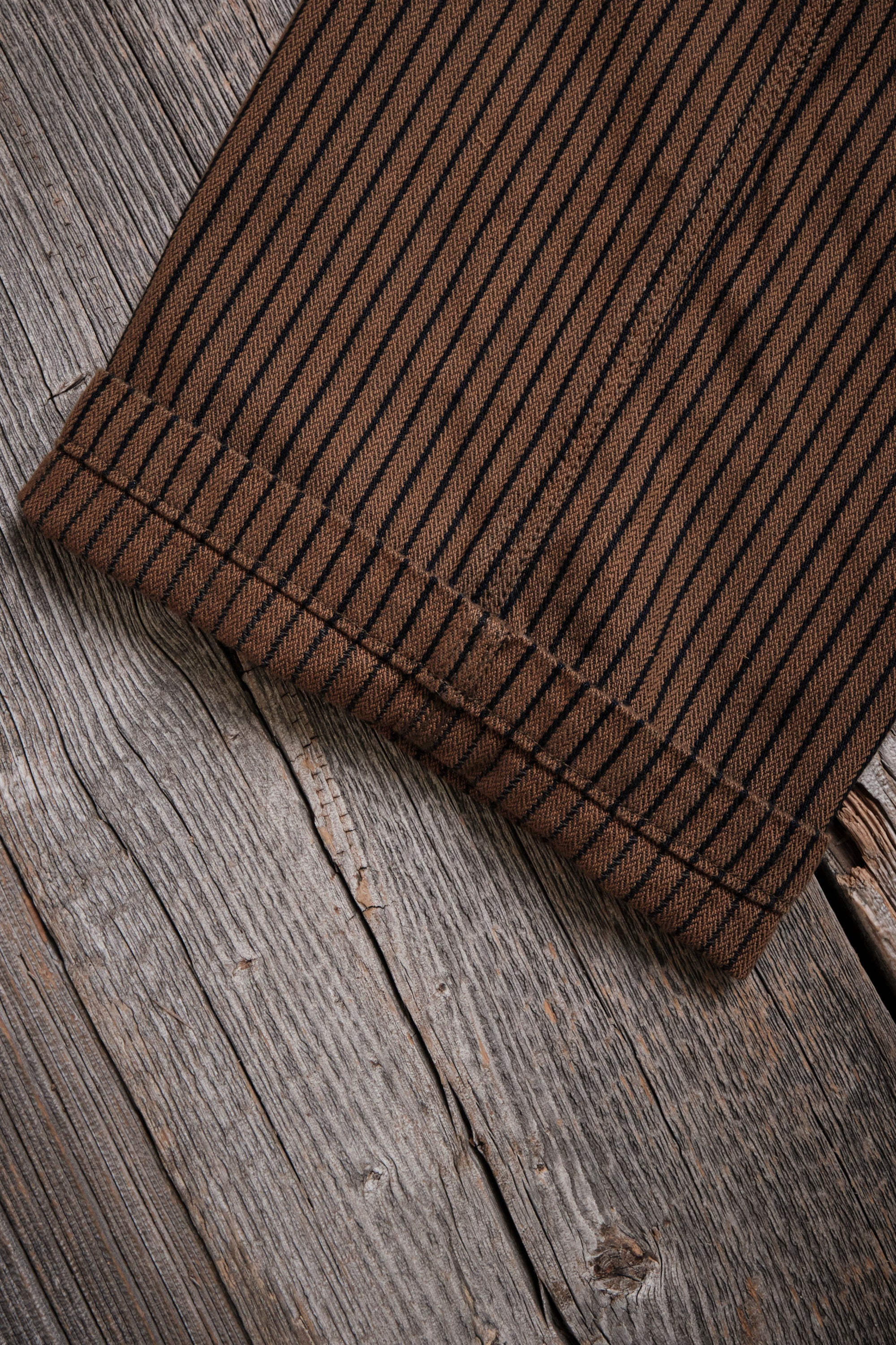 Ortega Pant Brown Herringbone Dobby