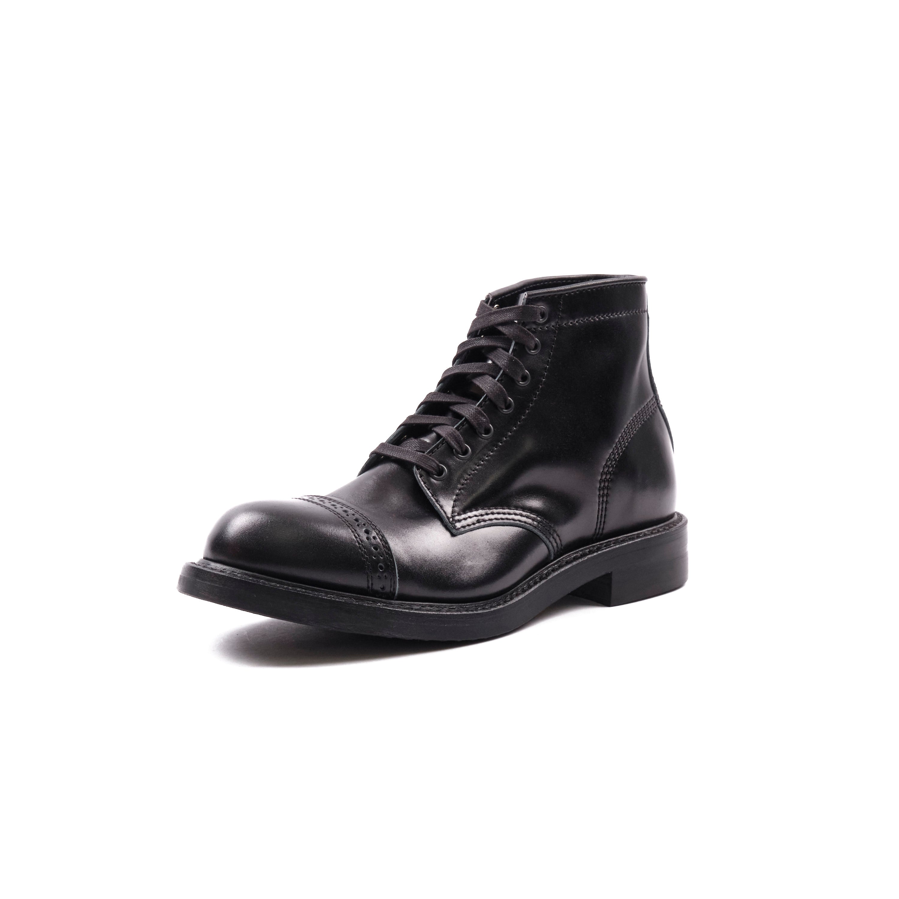 John Lofgren Combat Boots - Shinki Black Shell Cordovan - Black Ops