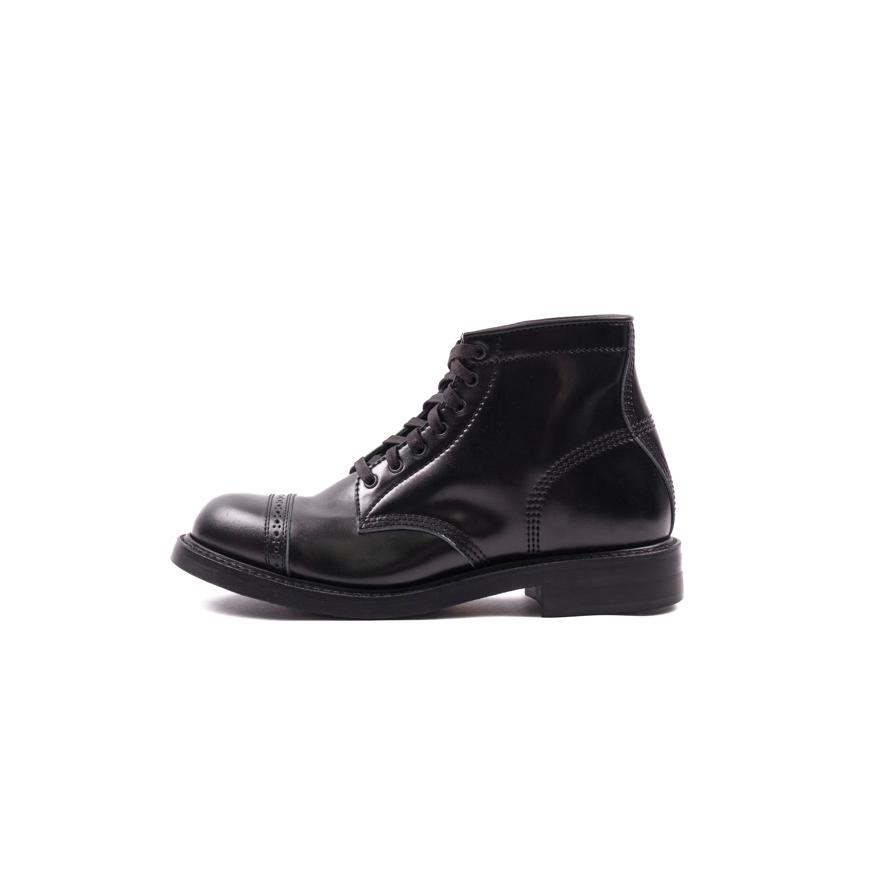 John Lofgren Combat Boots - Shinki Black Shell Cordovan - Black Ops