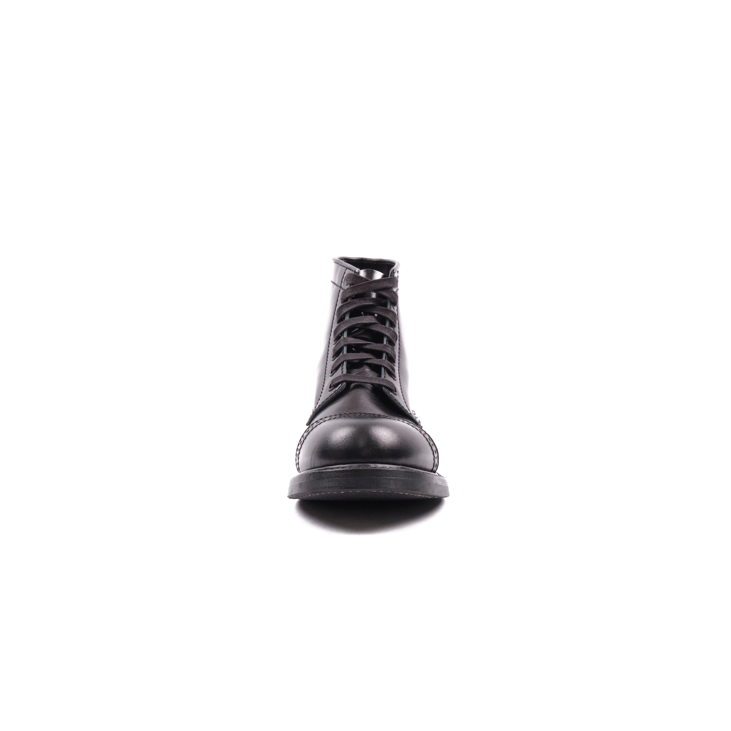John Lofgren Combat Boots - Shinki Black Shell Cordovan - Black Ops