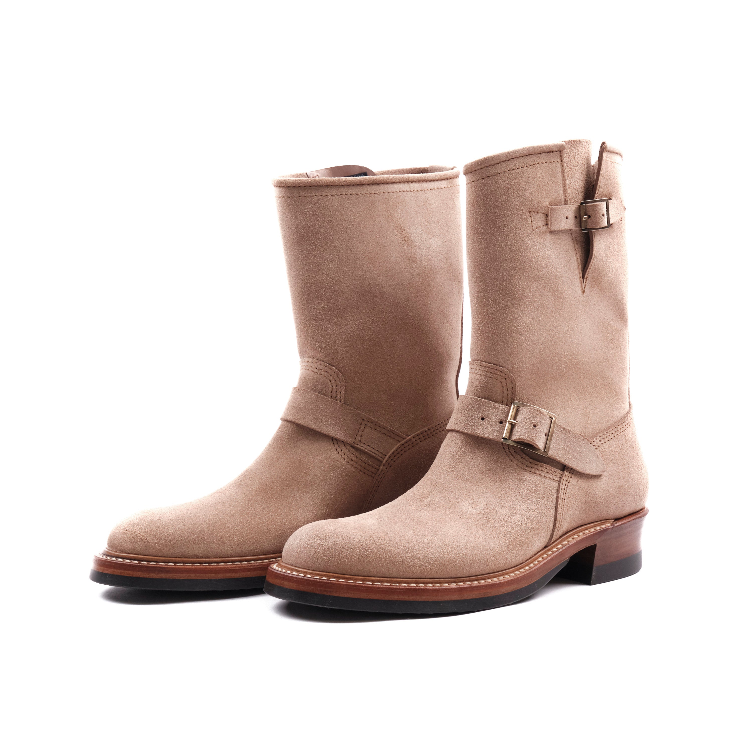 John Lofgren Wabash Engineer Boots - Horween Natural Roughout