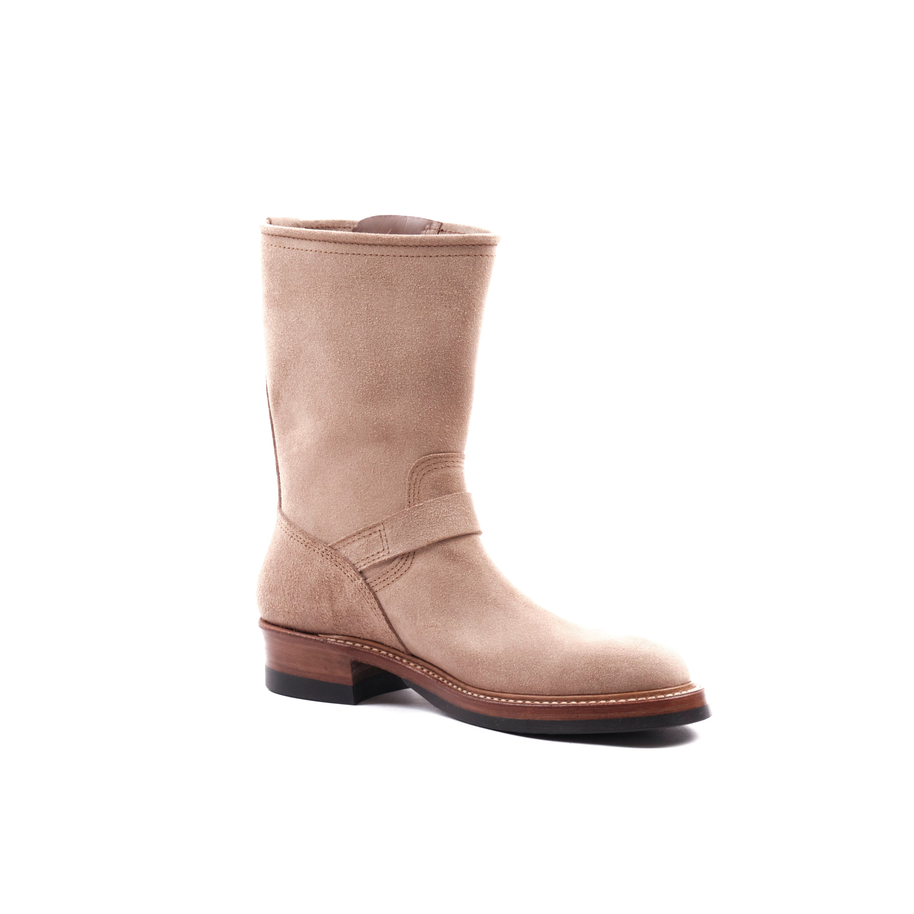 John Lofgren Wabash Engineer Boots - Horween Natural Roughout