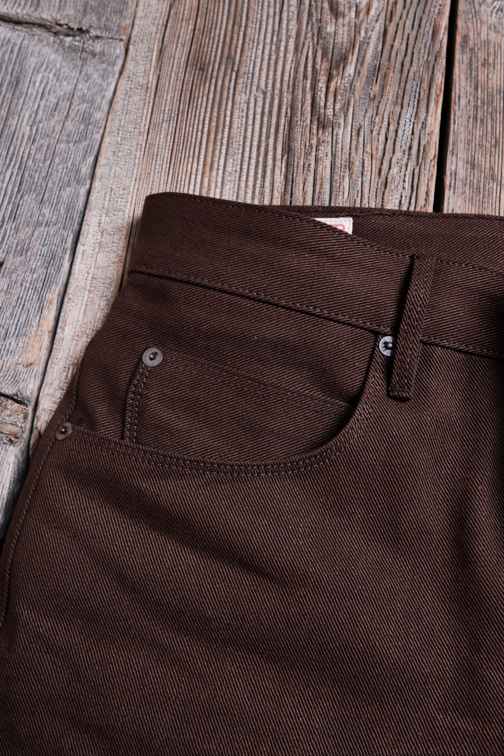 Belford Straight 15 ounce Dark Brown Denim